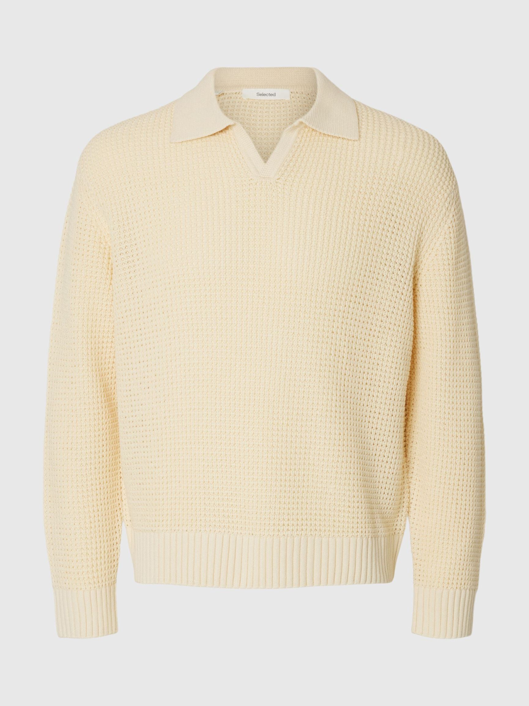 POLO APERTA IN MAGLIA LEGGERA BIANCA