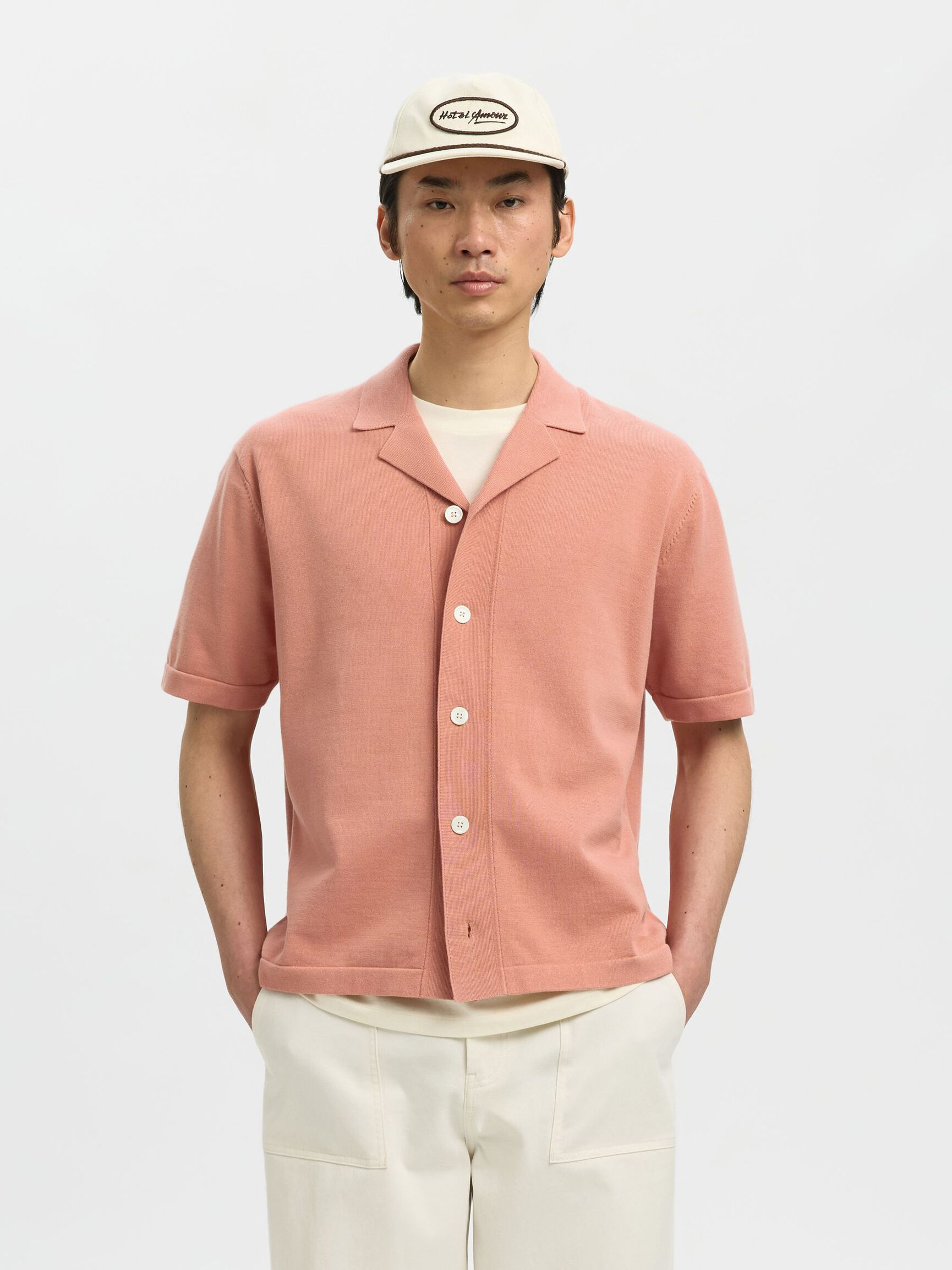 CAMICIA POLO IN MAGLIA ROSA