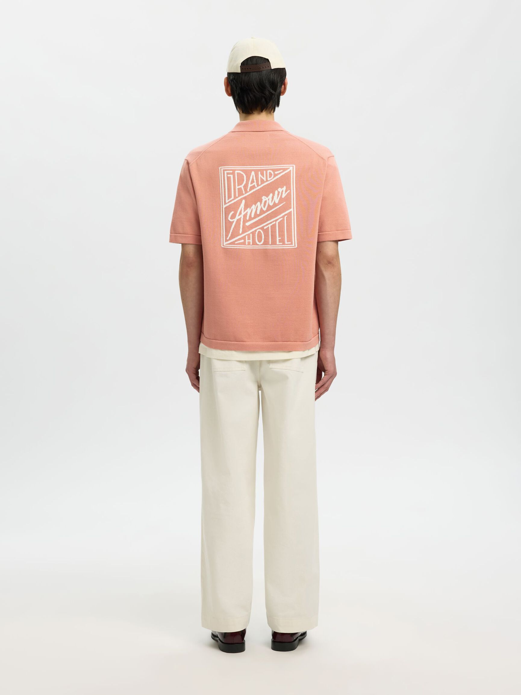 CAMICIA POLO IN MAGLIA ROSA