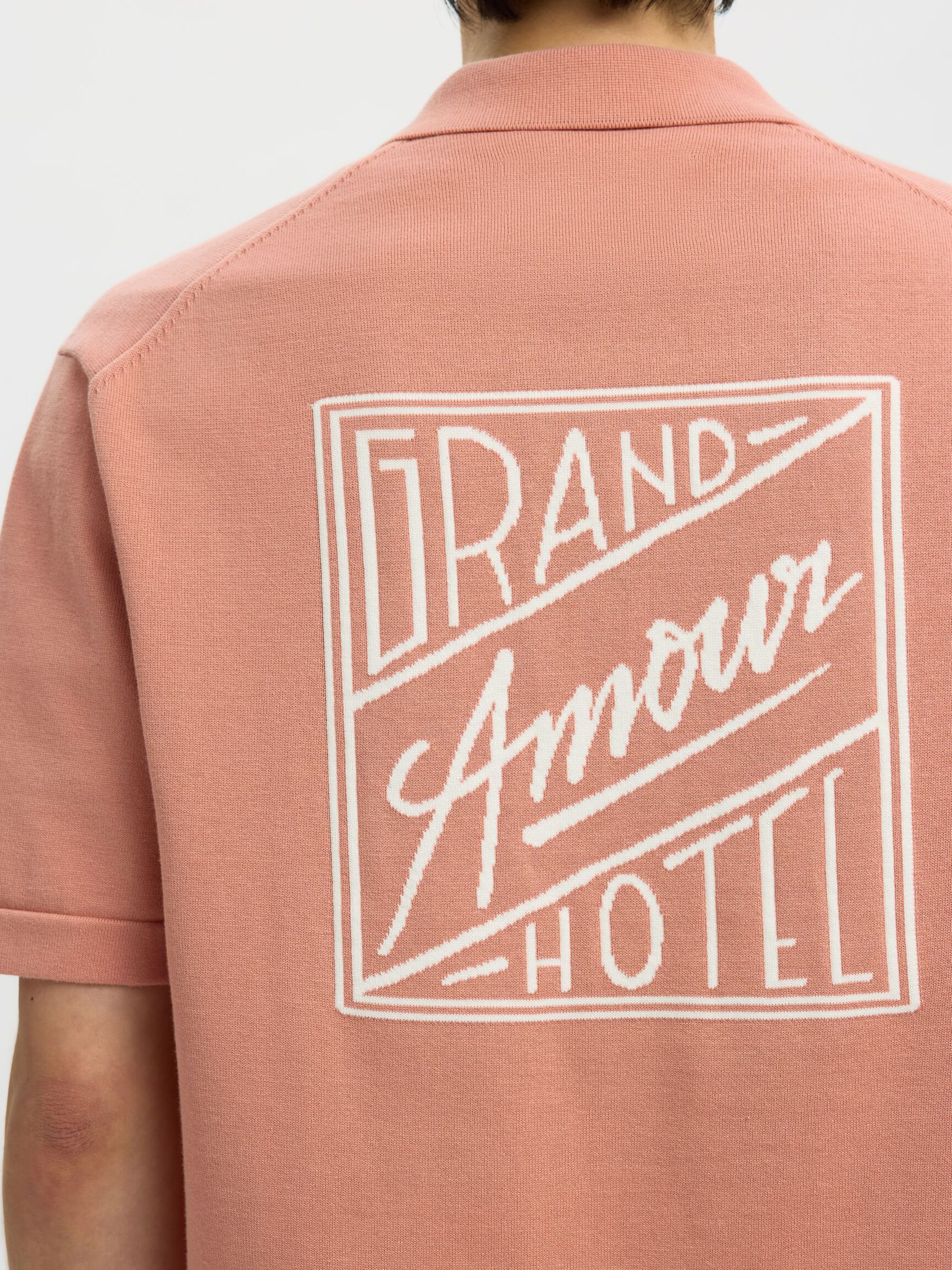 CAMICIA POLO IN MAGLIA ROSA