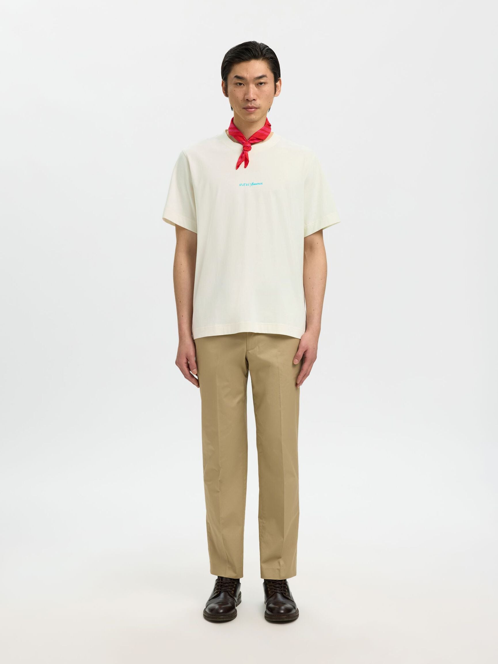 T-SHIRT GIROCOLLO IN COTONE BIANCA