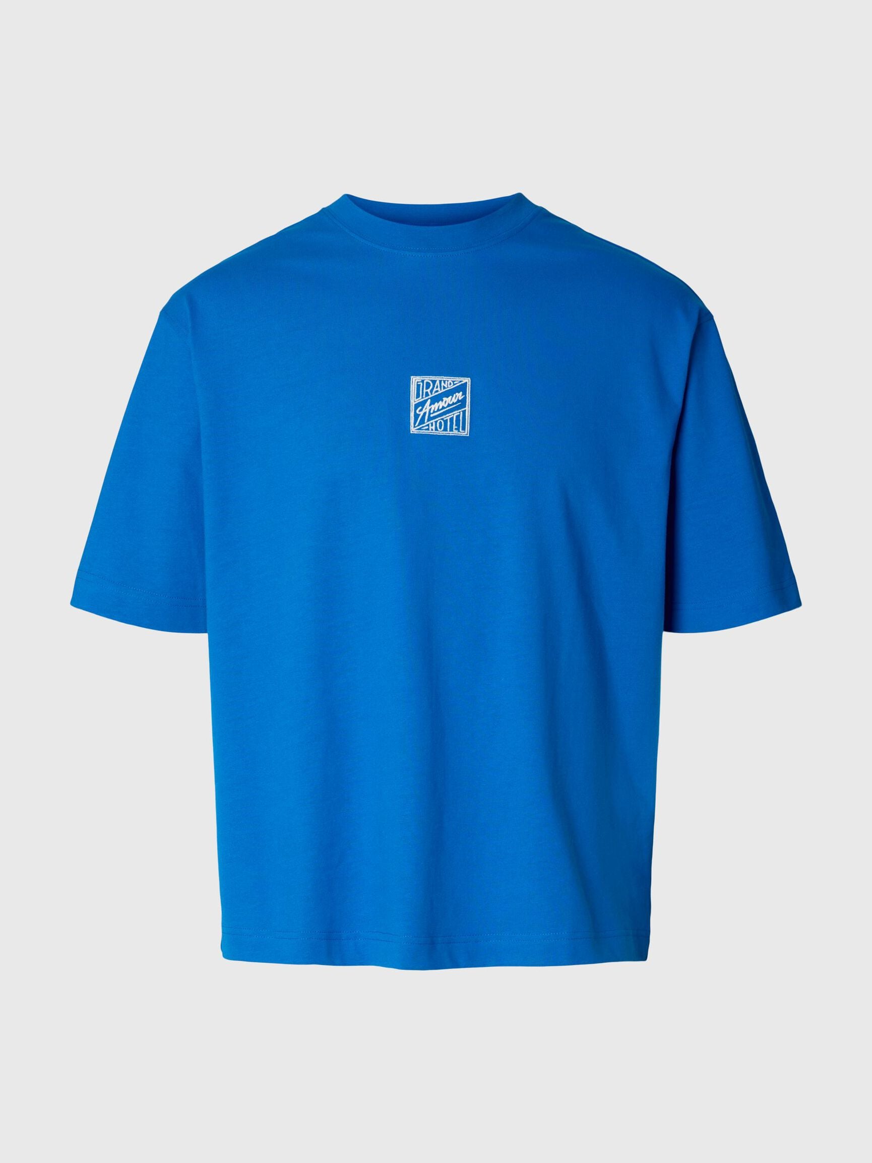 T-SHIRT RILASSATA IN COTONE BLU