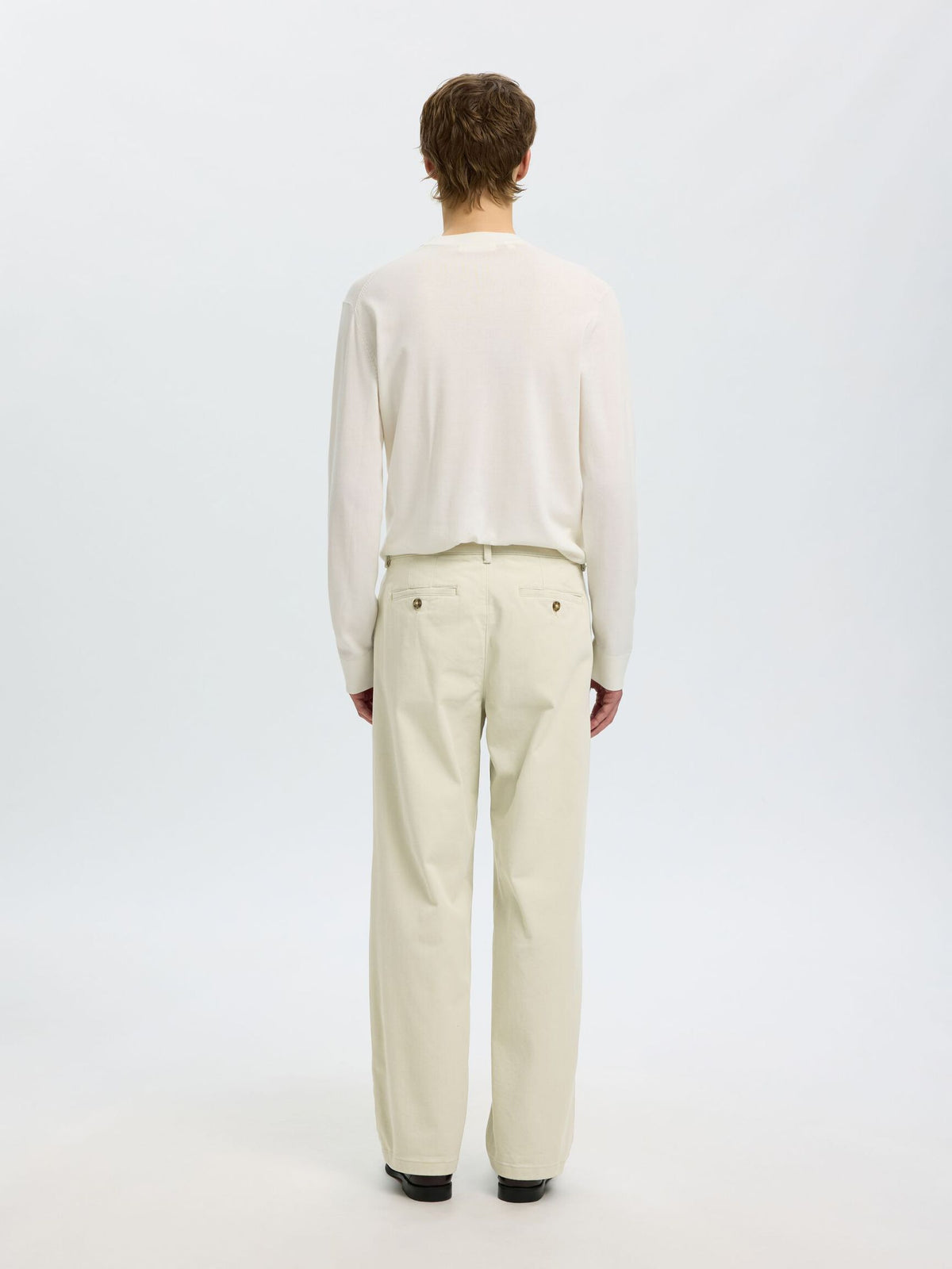 PANTALONI LOOSE FIT IN COTONE GRIGIO SILVER BIRCH