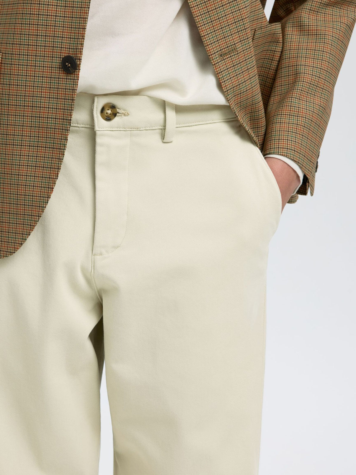 PANTALONI LOOSE FIT IN COTONE GRIGIO SILVER BIRCH