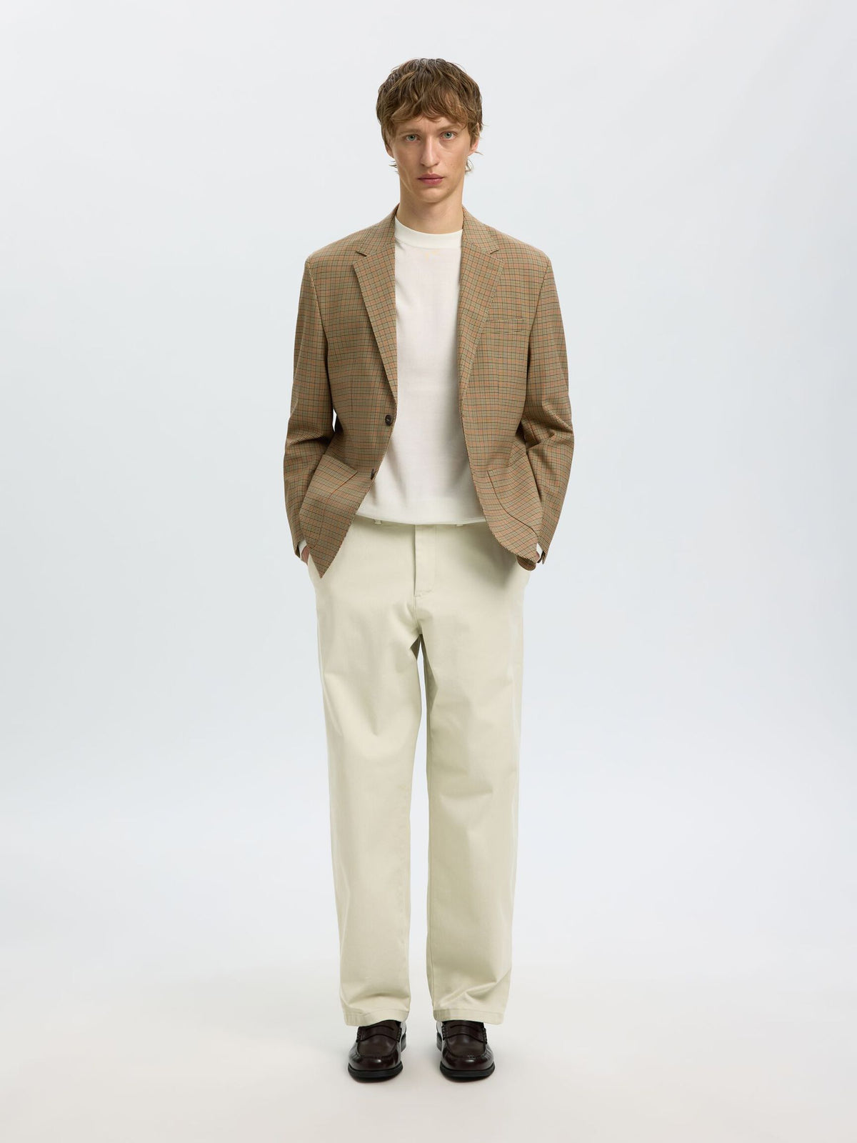 PANTALONI LOOSE FIT IN COTONE GRIGIO SILVER BIRCH