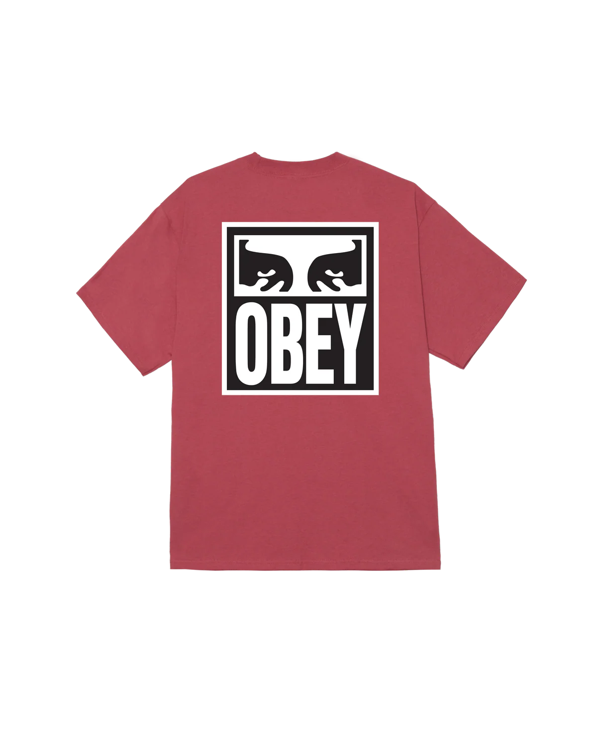 T-SHIRT EYES ICON IN COTONE ROSSO MINERALE
