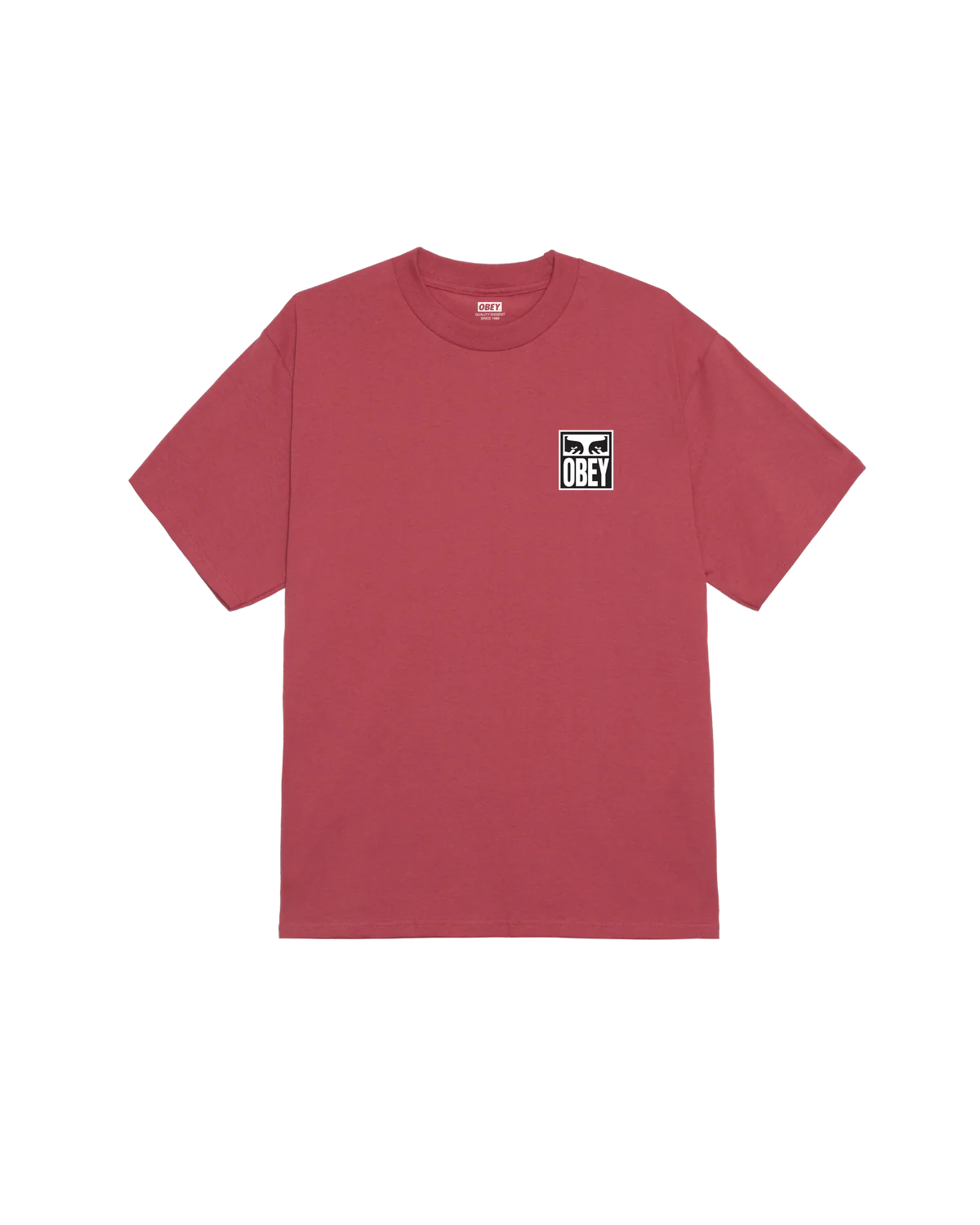 T-SHIRT EYES ICON IN COTONE ROSSO MINERALE