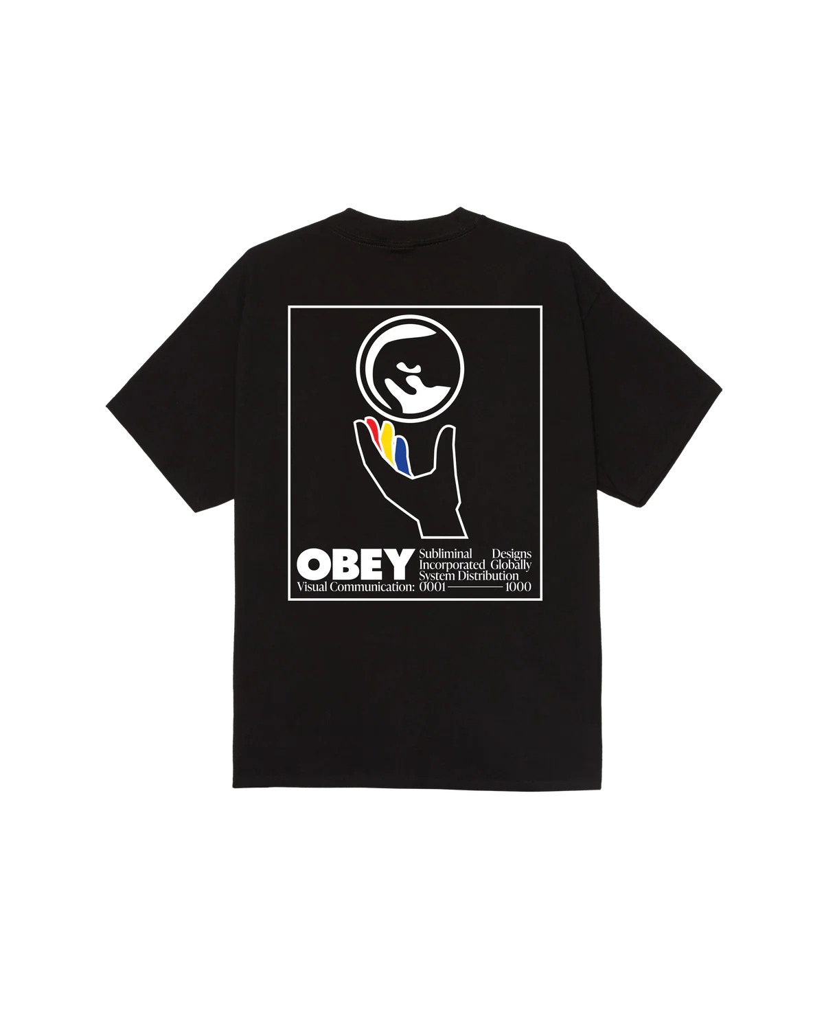 T-SHIRT GLOBAL SYSTEMS IN COTONE NERO