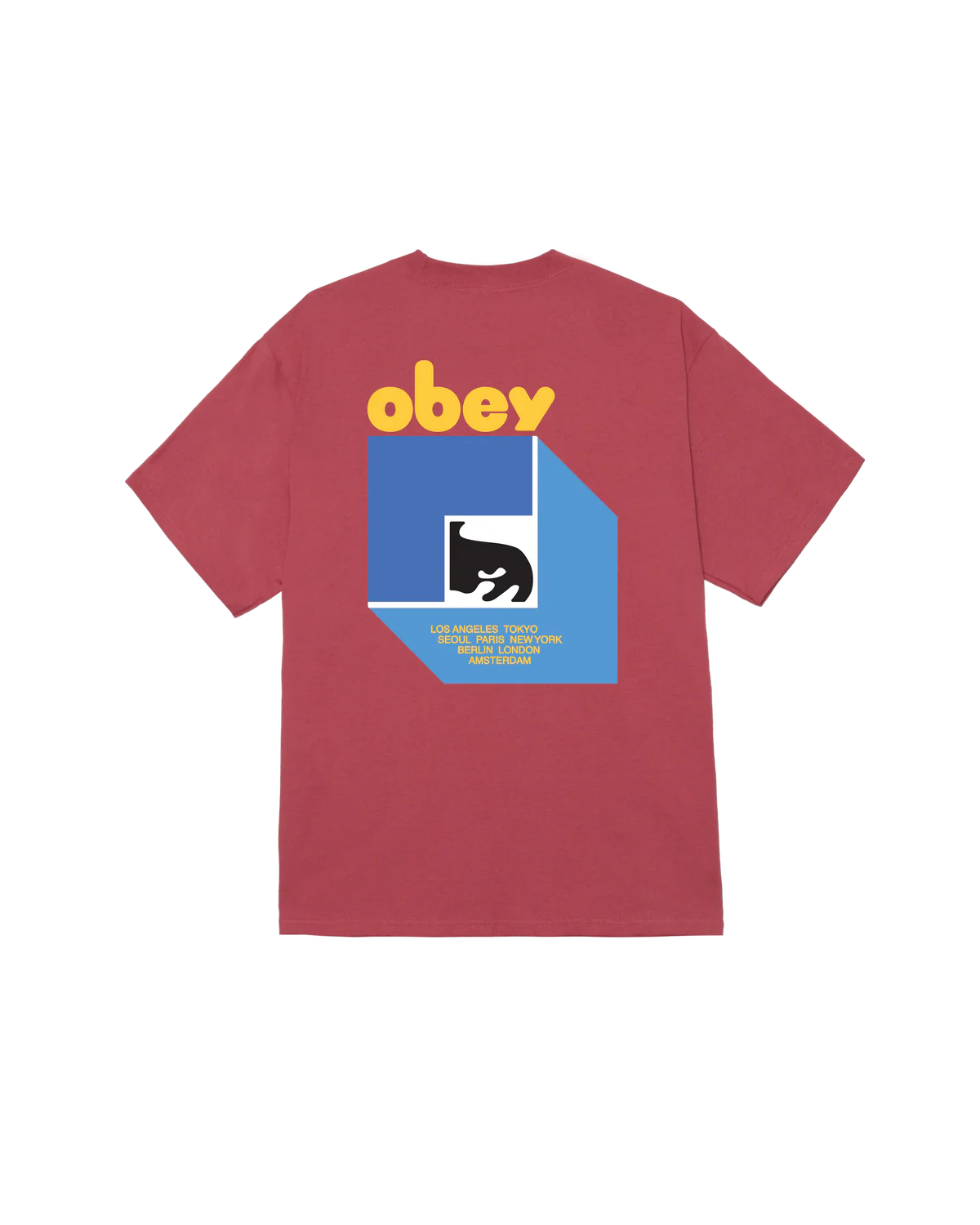 T-SHIRT PEEP HOLE IN COTONE ROSSO MINERALE