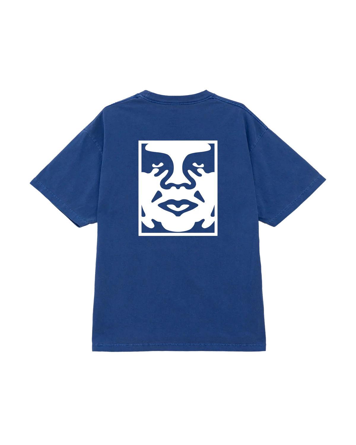 T-SHIRT BOLD ICON FACE IN COTONE BLU ELETTRICO