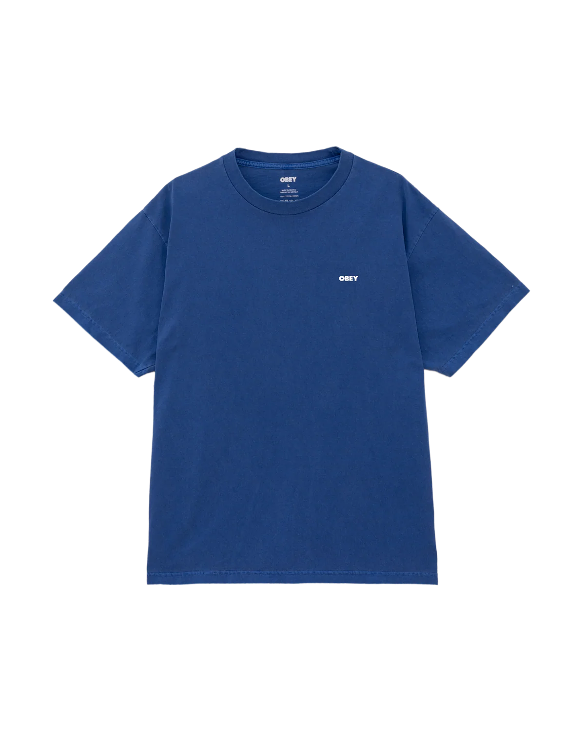 T-SHIRT BOLD ICON FACE IN COTONE BLU ELETTRICO