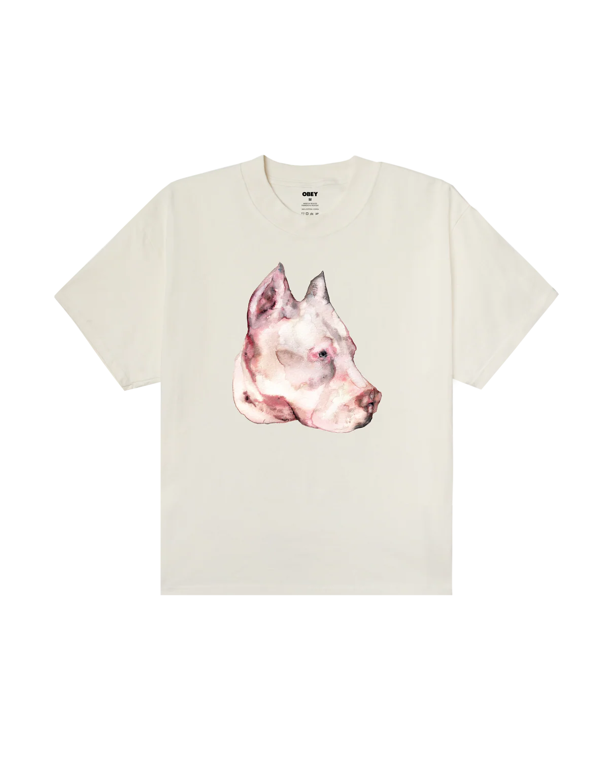 T-SHIRT PITBULL IN COTONE BIANCO VINTAGE