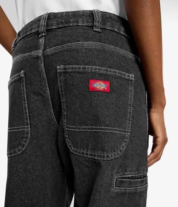 958 BAGGY TAPERED WORK JEANS BLACK WASH FADED