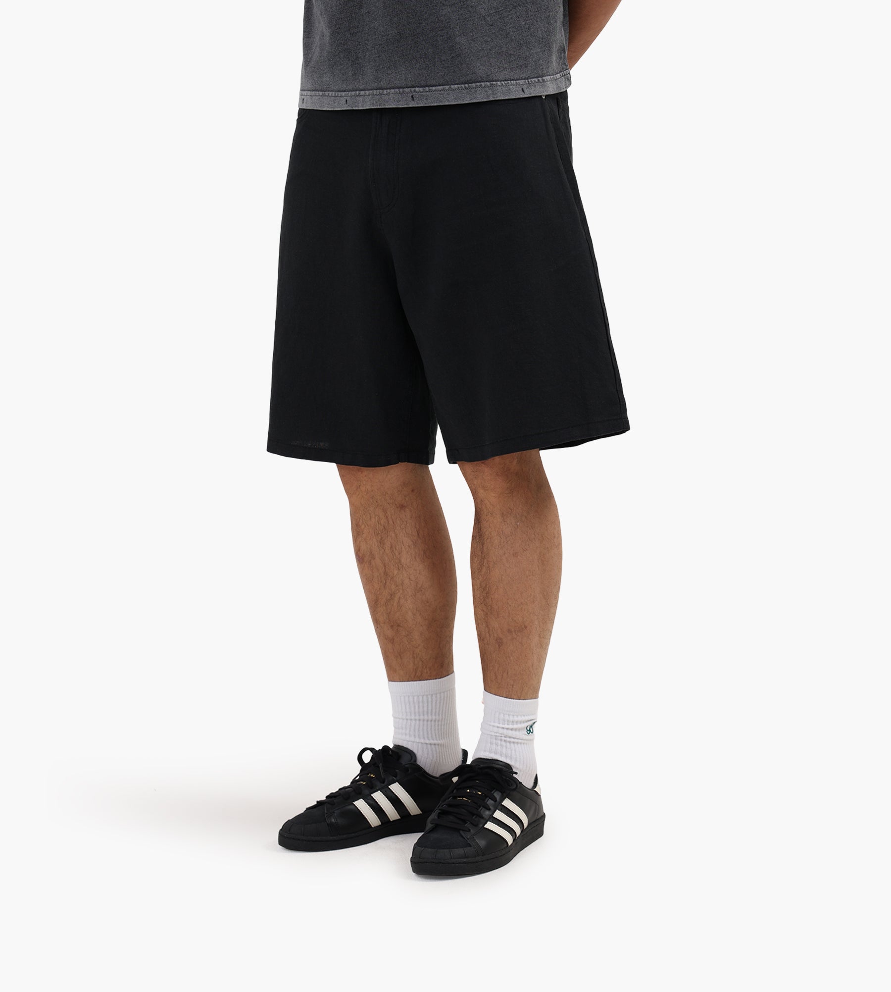 SHORTS BAGGY IN LINO NERO