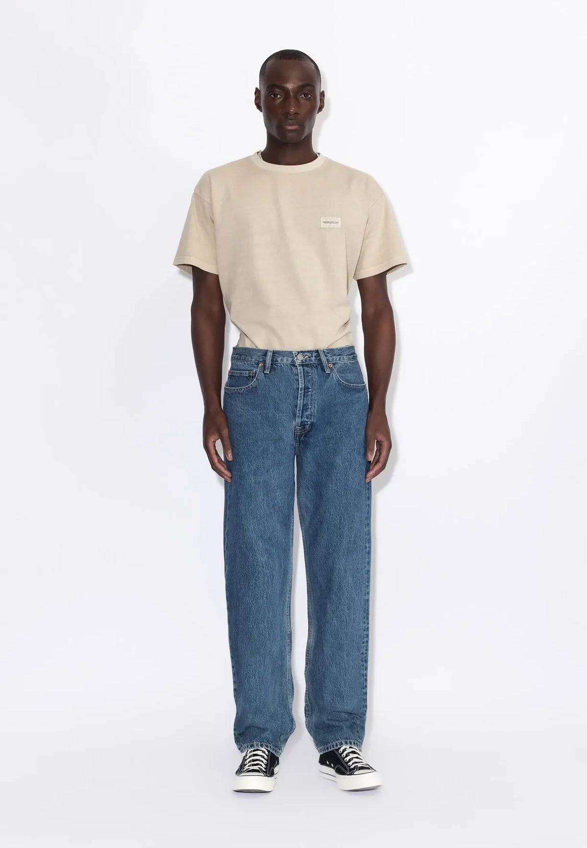 JEANS REGULAR FIT IN COTONE BLU MEDIO RETRO