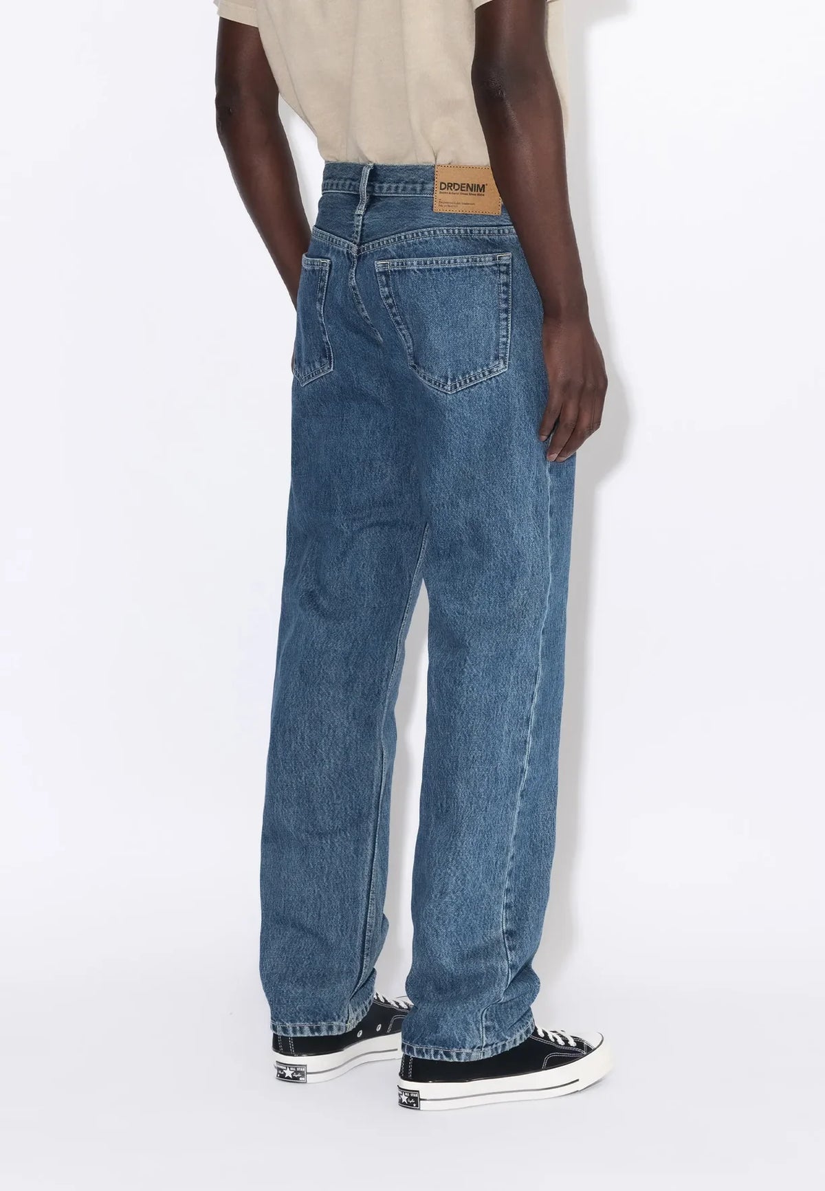 JEANS REGULAR FIT IN COTONE BLU MEDIO RETRO