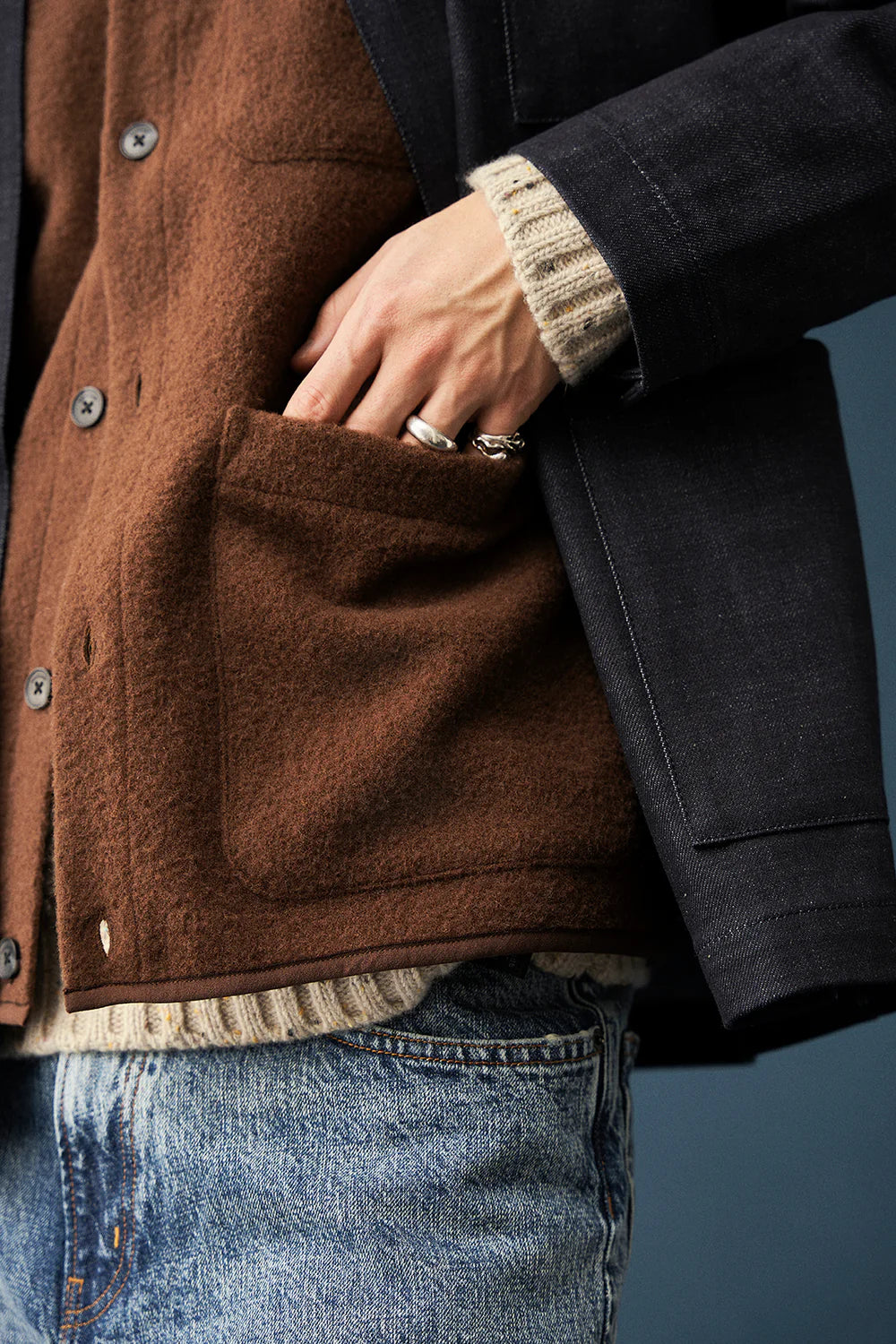 GIACCA IN LANA COTTA CIOCCOLATO