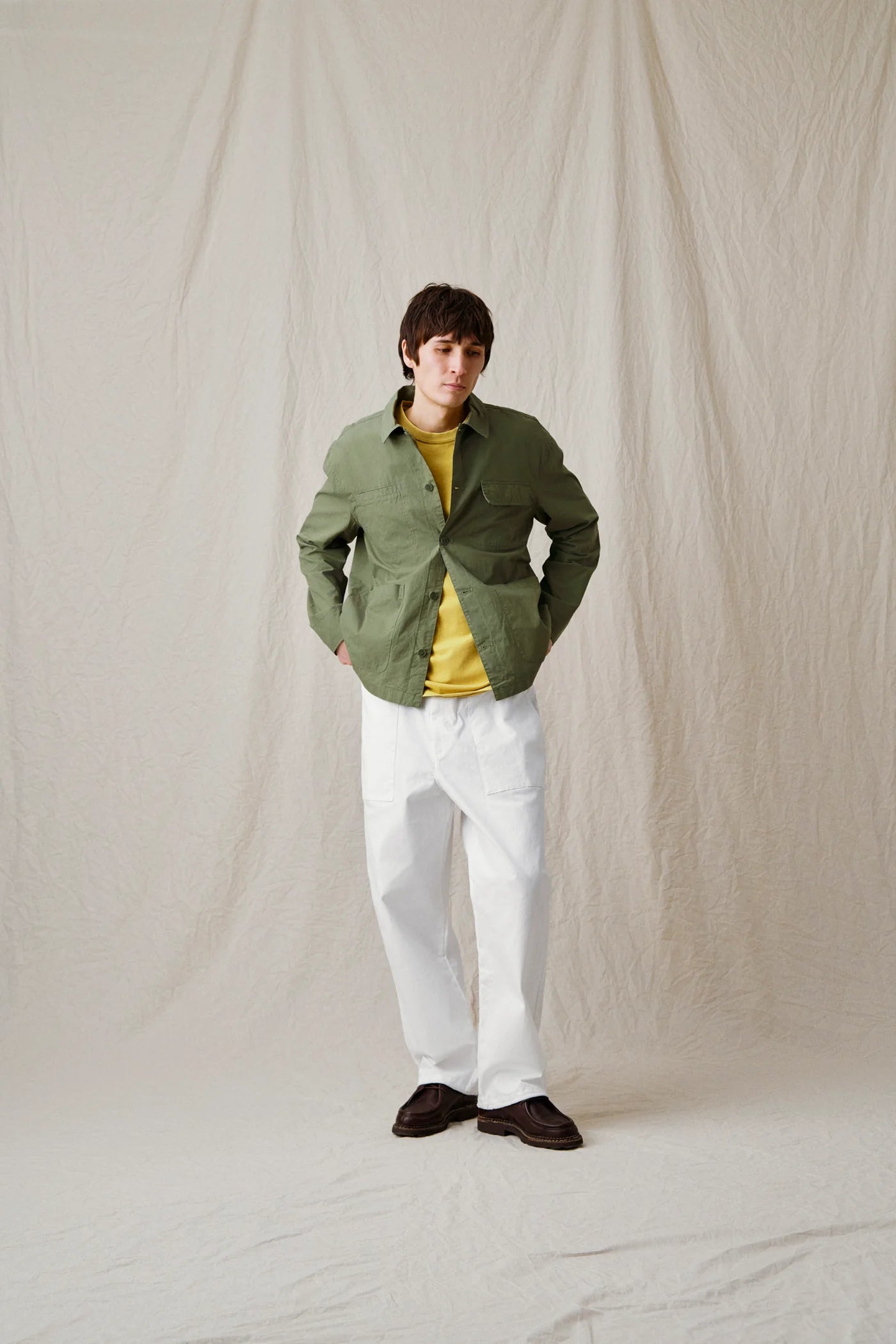 OVERSHIRT IN COTONE VERDE LODEN