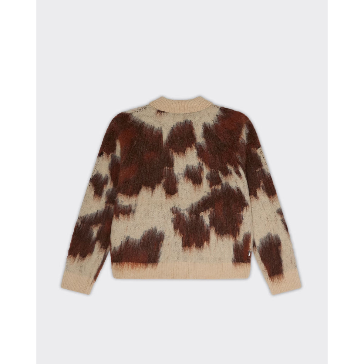 MAGLIONE CON ZIP COW PATTERN