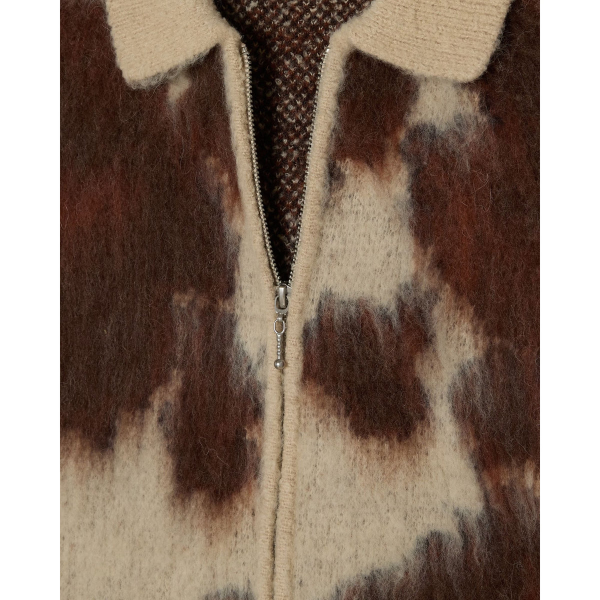 MAGLIONE CON ZIP COW PATTERN