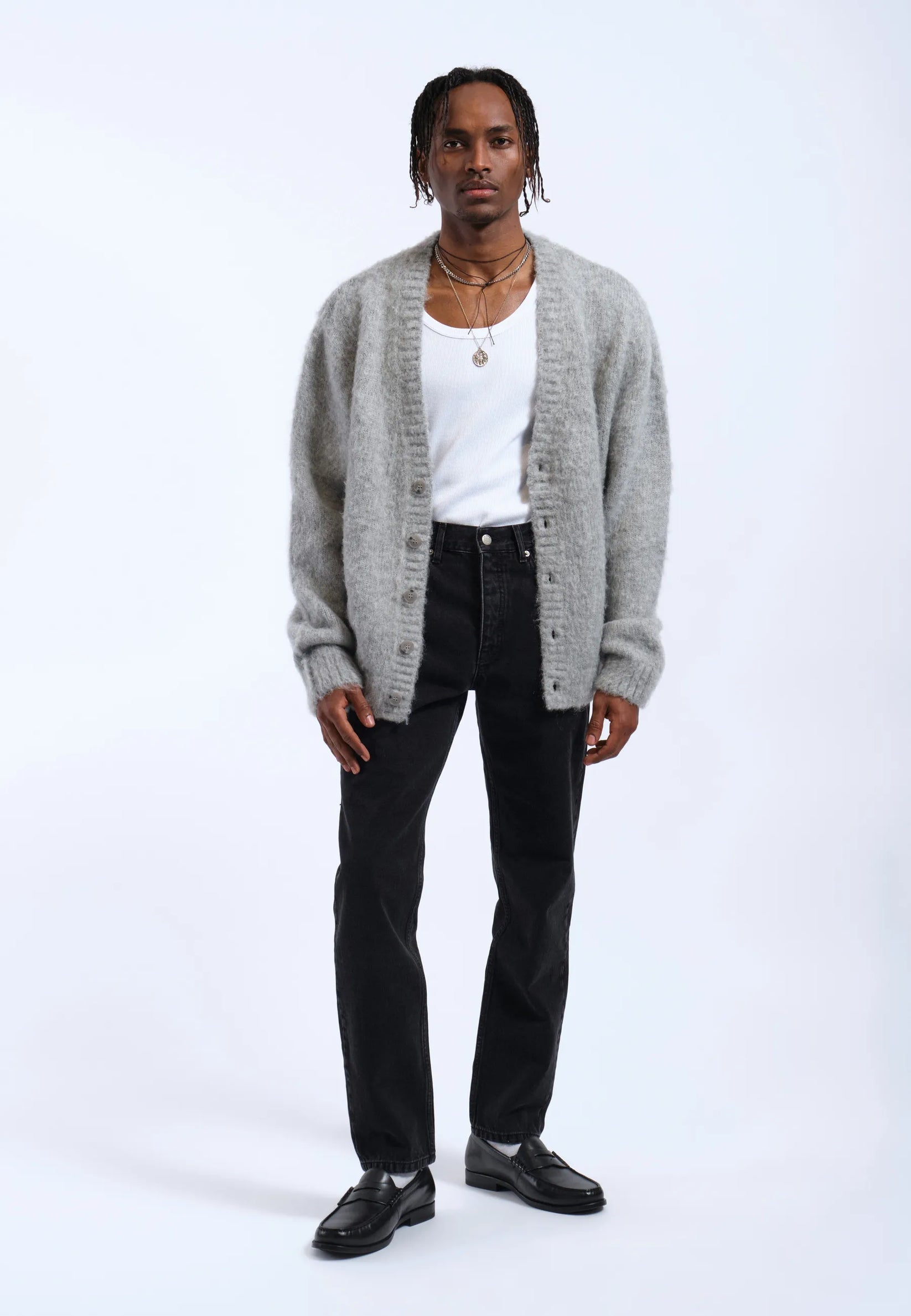 DENIM REGULAR FIT NERO SLAVATO