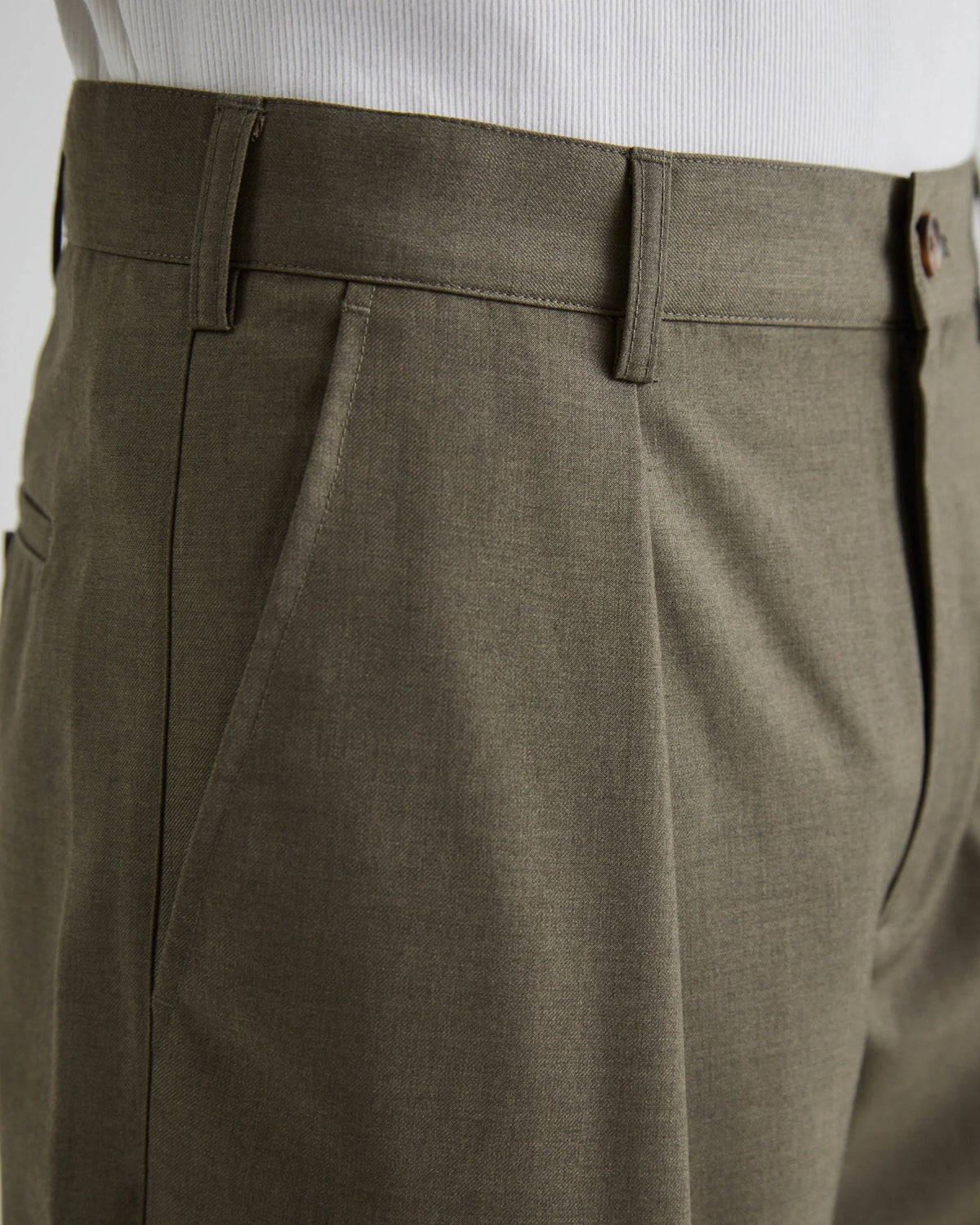 PANTALONE REGULAR FIT IN COTONE VERDE KHAKI