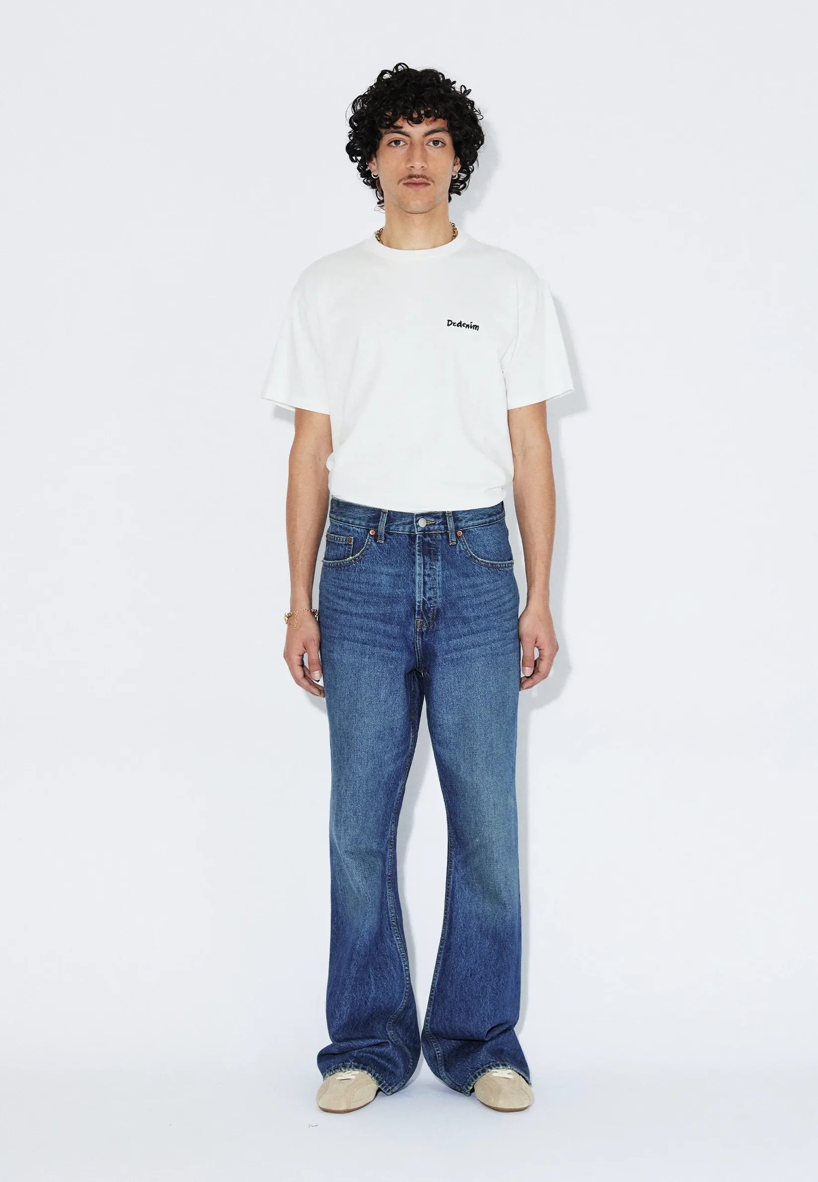 JEANS BOOTCUT RELAXED FIT IN COTONE BLU SCURO VINTAGE