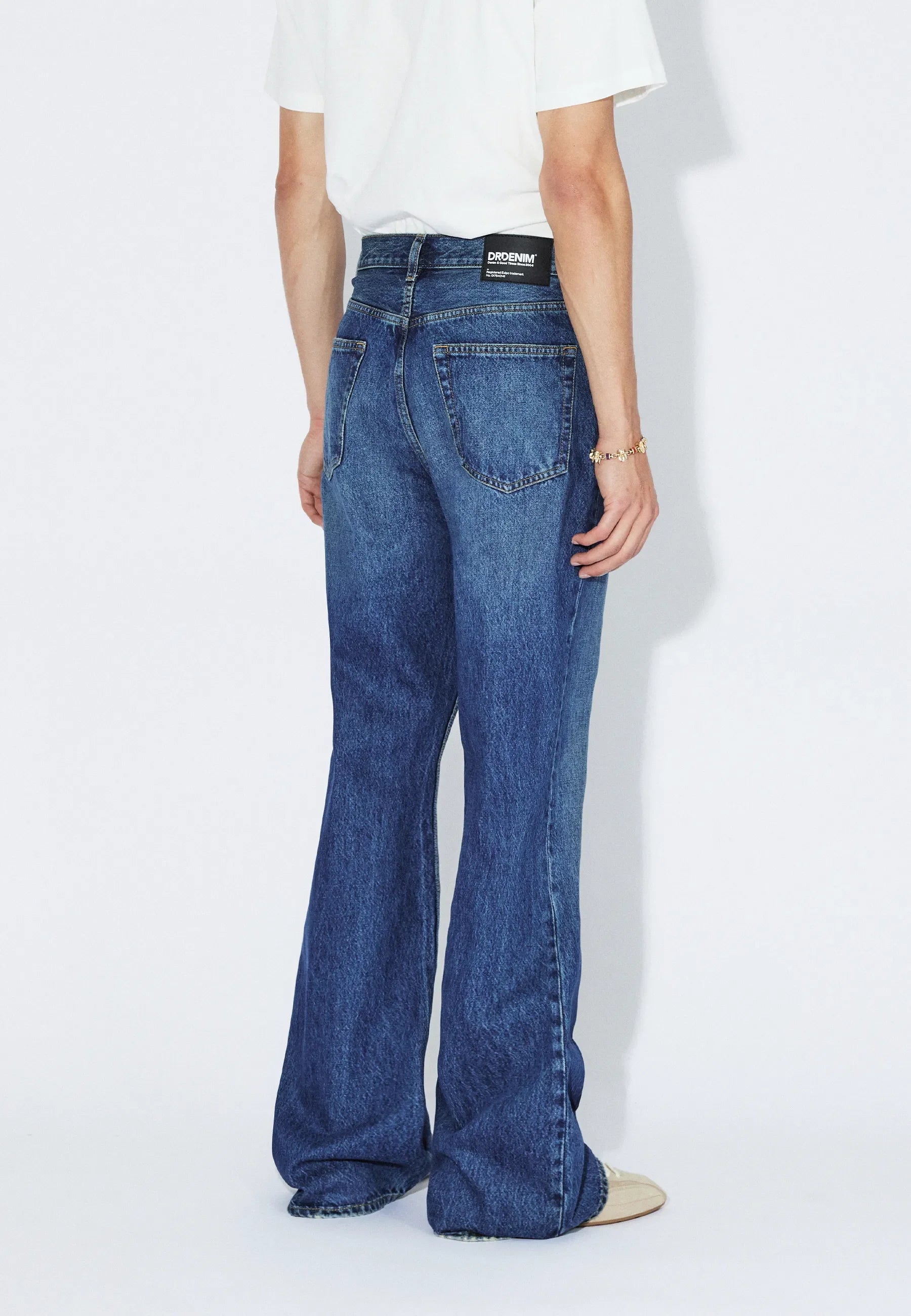 JEANS BOOTCUT RELAXED FIT IN COTONE BLU SCURO VINTAGE