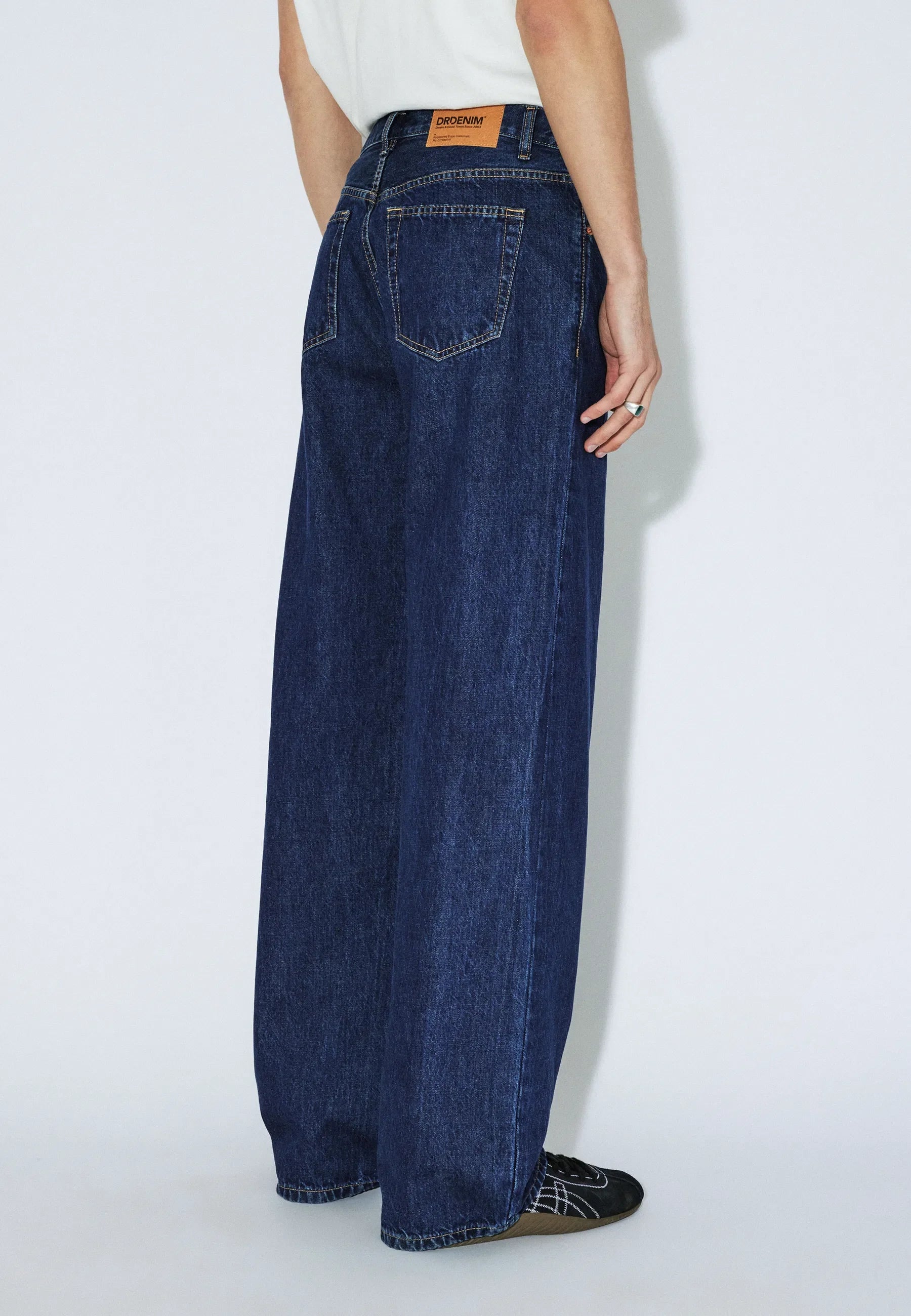 JEANS BAGGY FIT IN COTONE BLU SCURO RETRÒ