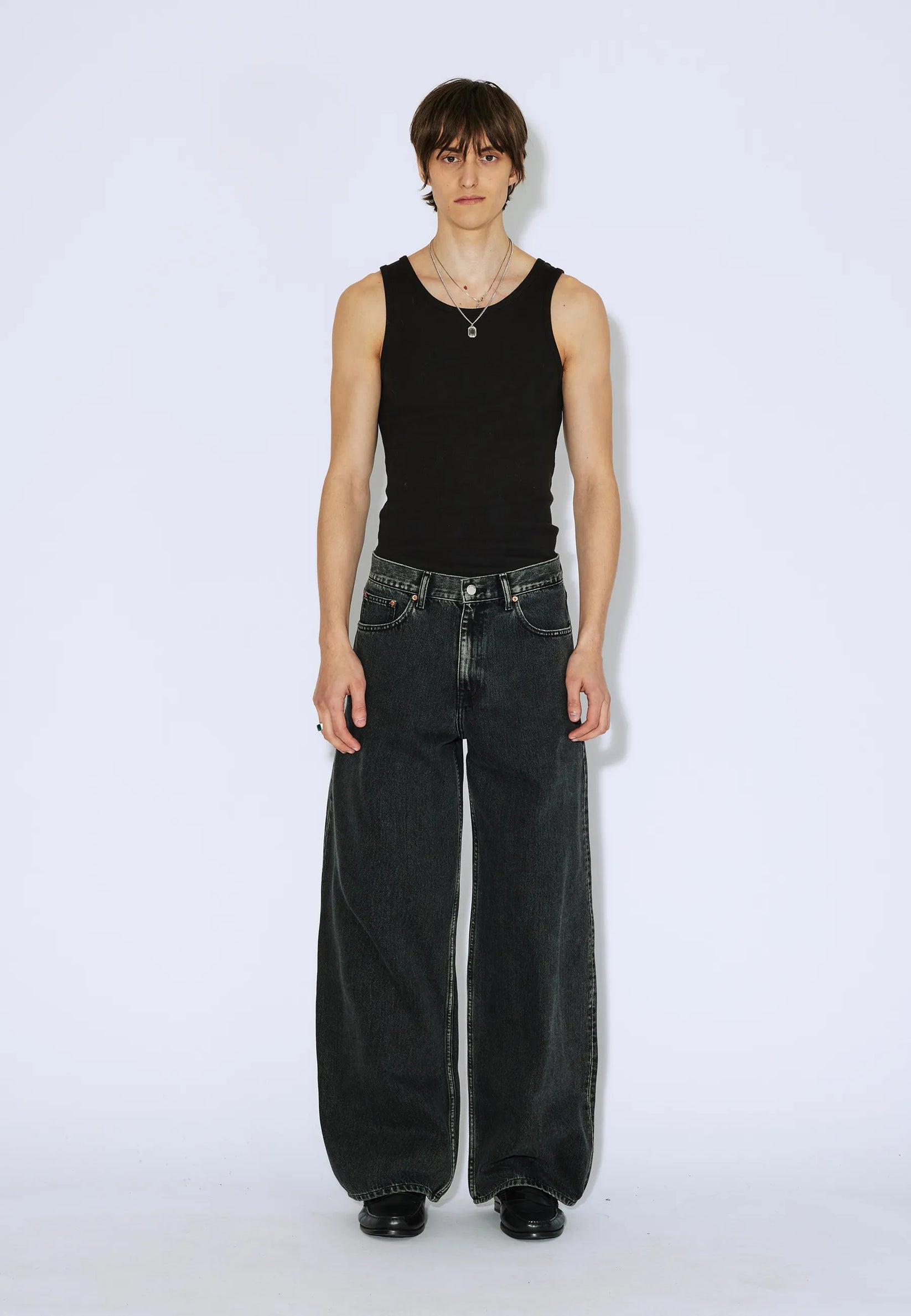 JEANS LOOSE FIT  STONE WASH NERO