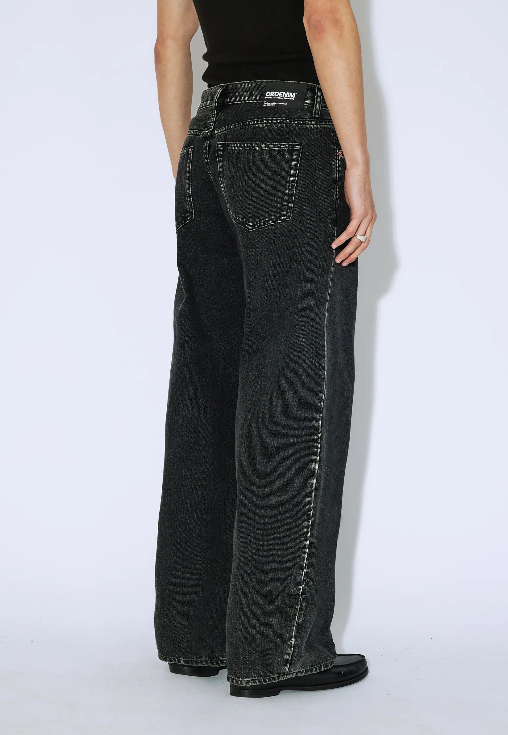 JEANS LOOSE FIT  STONE WASH NERO