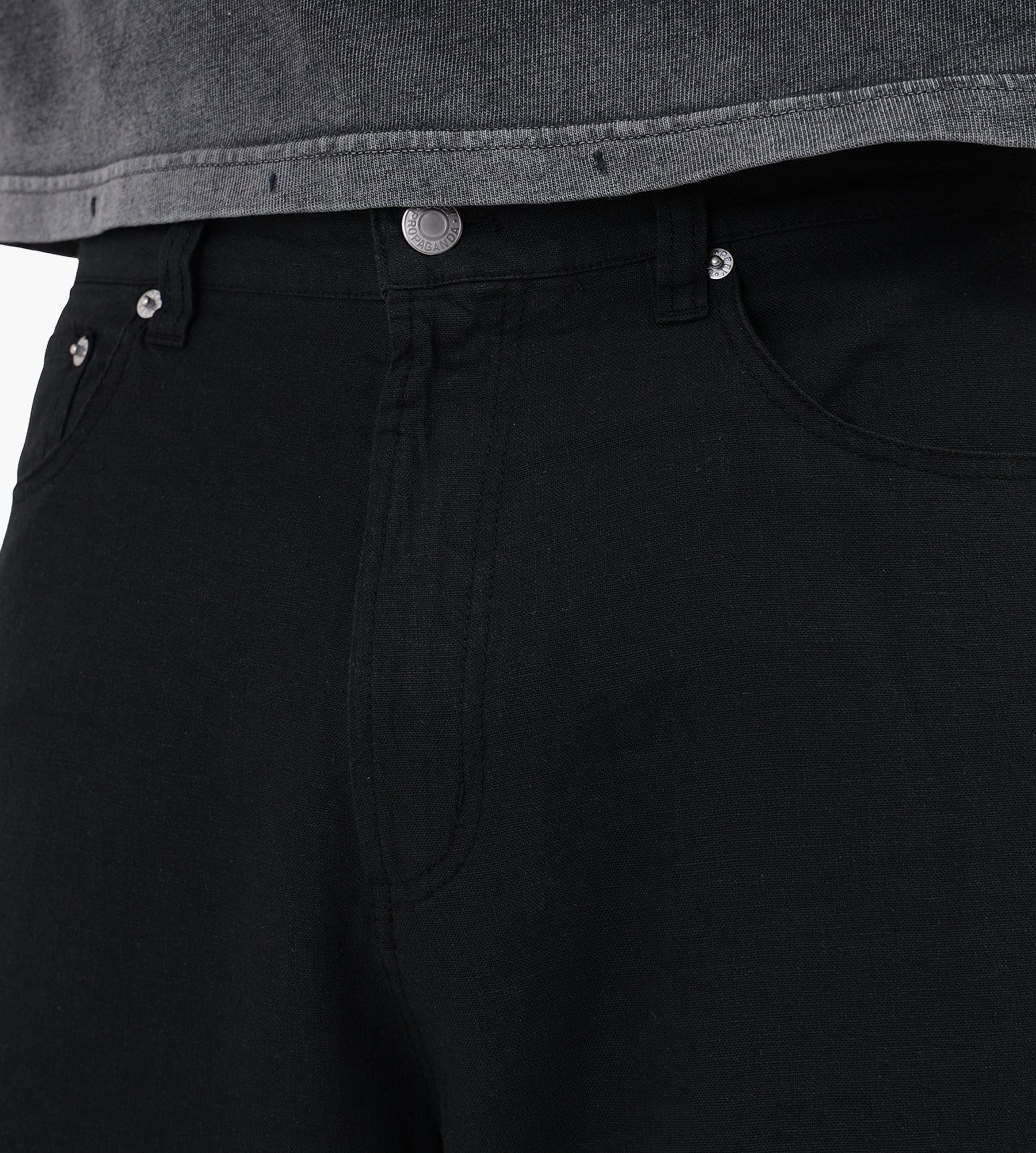 SHORTS BAGGY IN LINO NERO