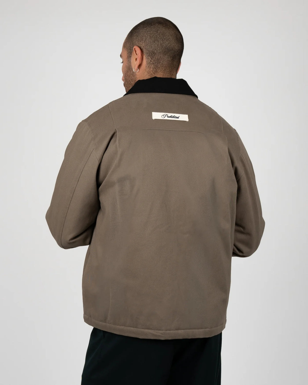 GIACCA CON FIBBIE REGULAR FIT VERDE CENERE