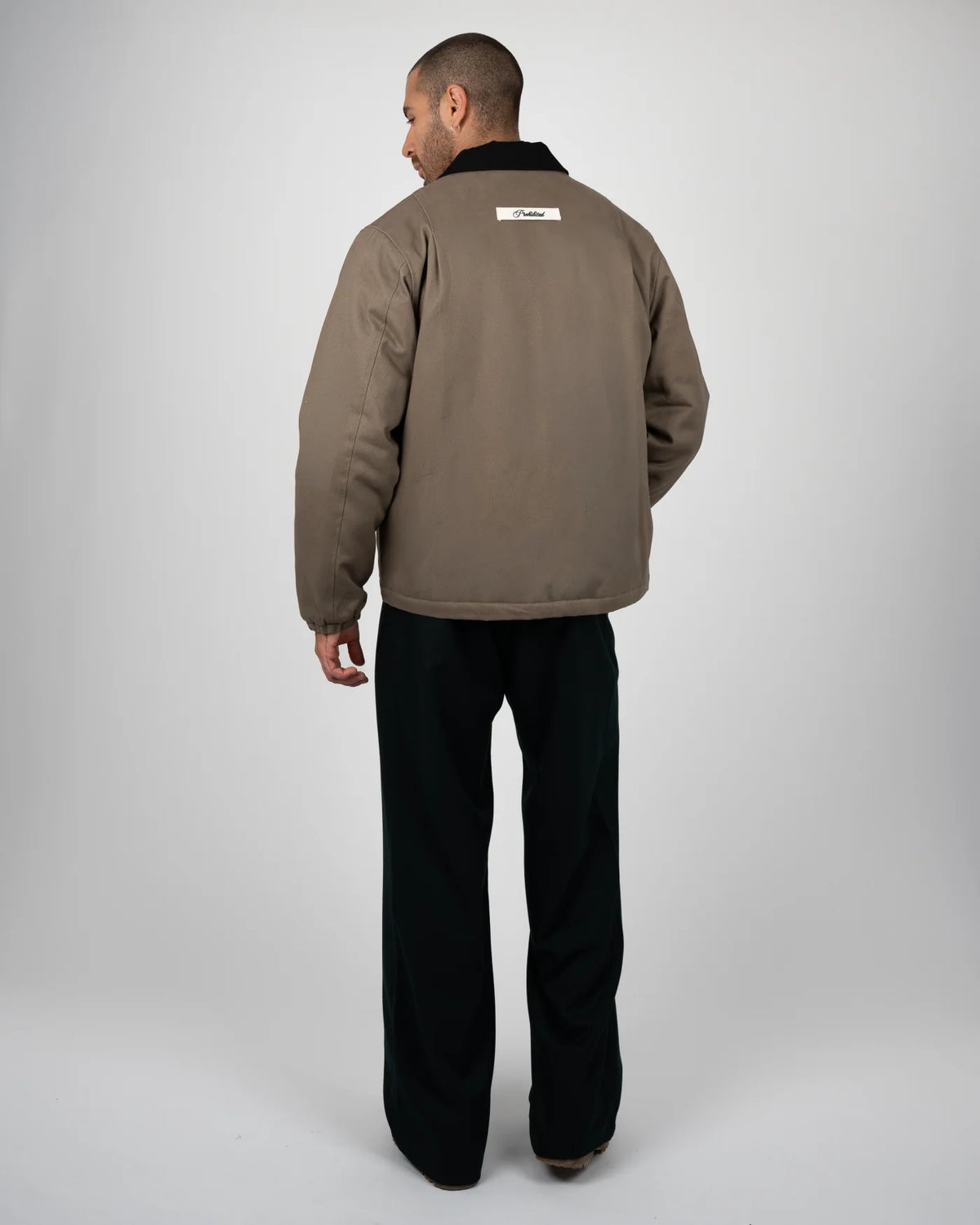 GIACCA CON FIBBIE REGULAR FIT VERDE CENERE