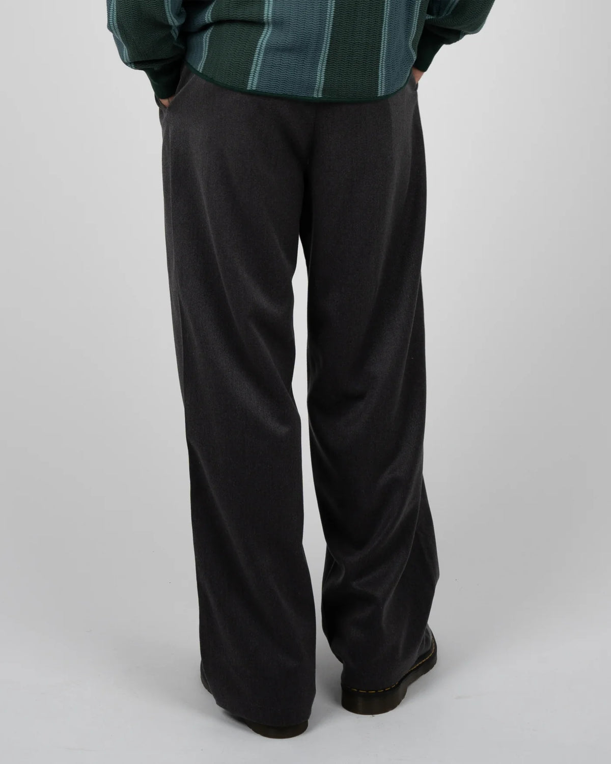 PANTALONI IN COTONE GRIGIO SCURO