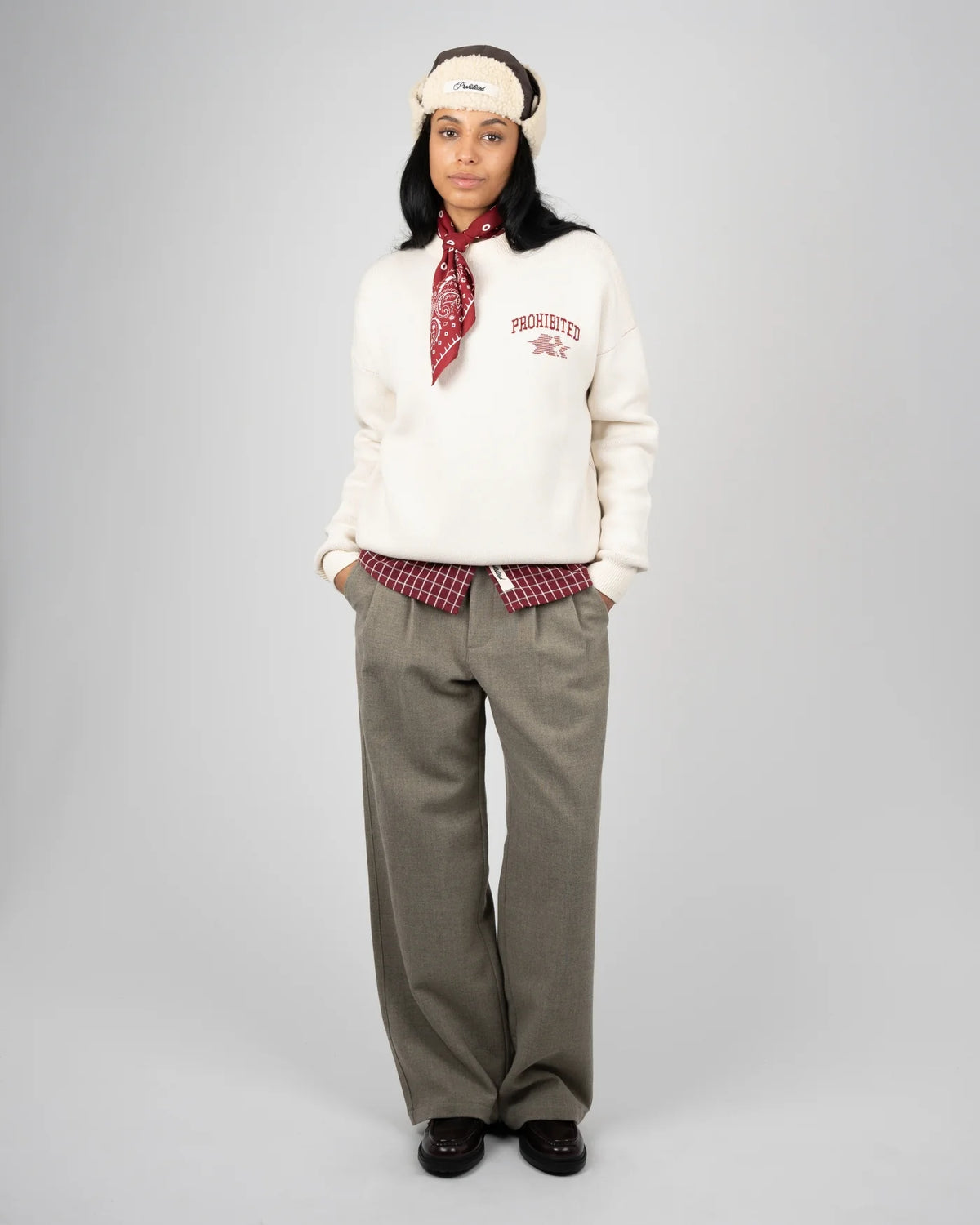 MAGLIONE OVERSIZED FIT IN COTONE CREMA