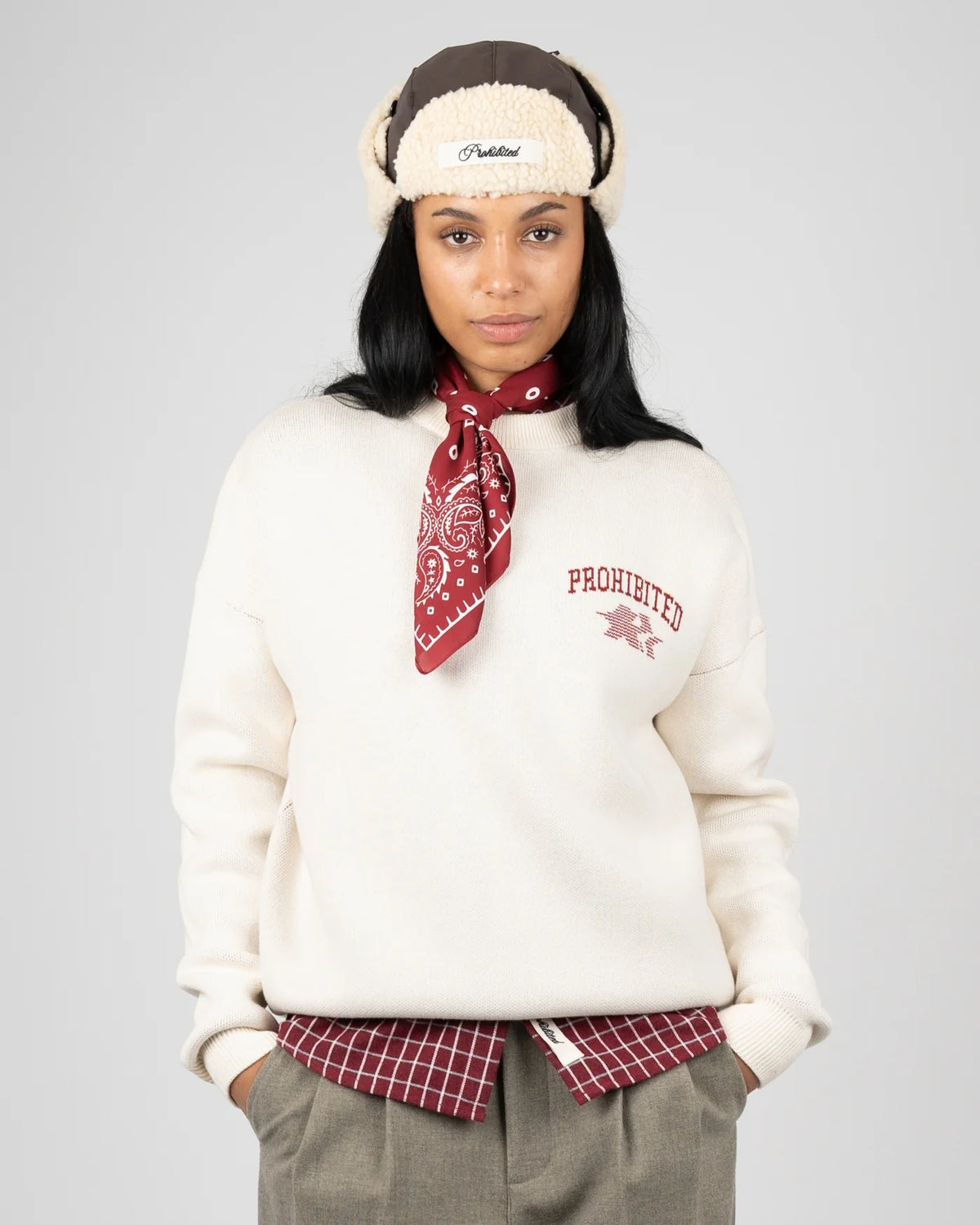 MAGLIONE OVERSIZED FIT IN COTONE CREMA
