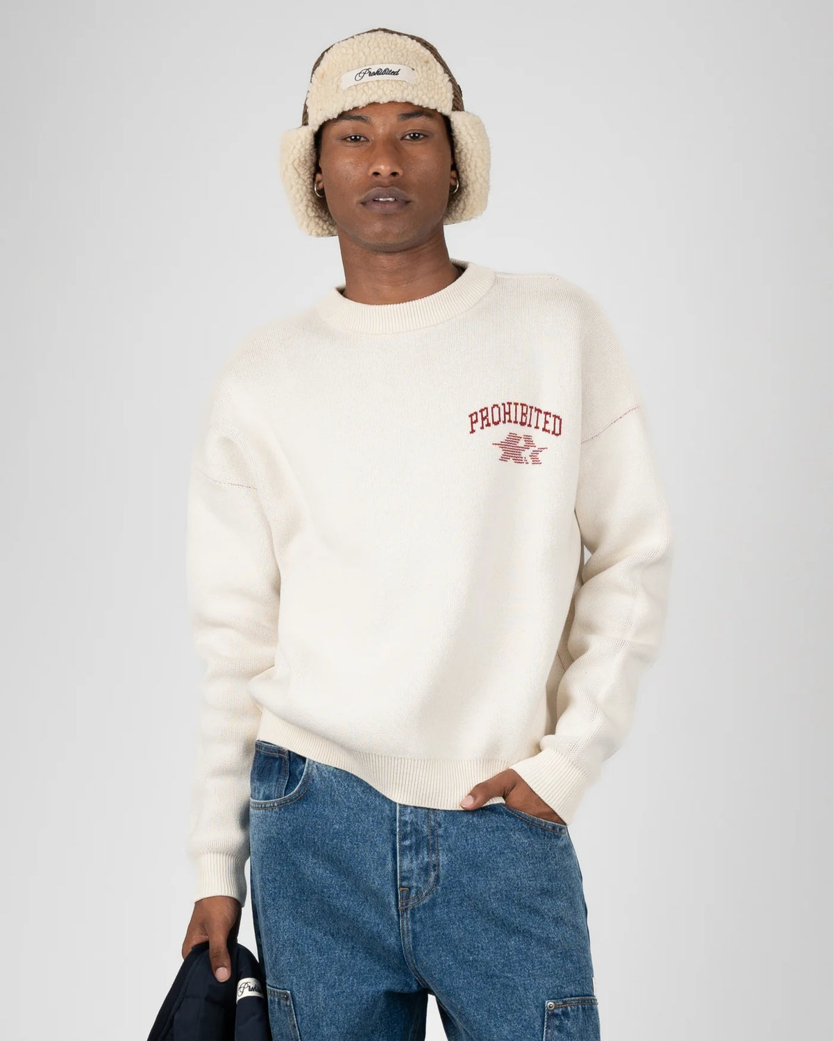 MAGLIONE OVERSIZED FIT IN COTONE CREMA