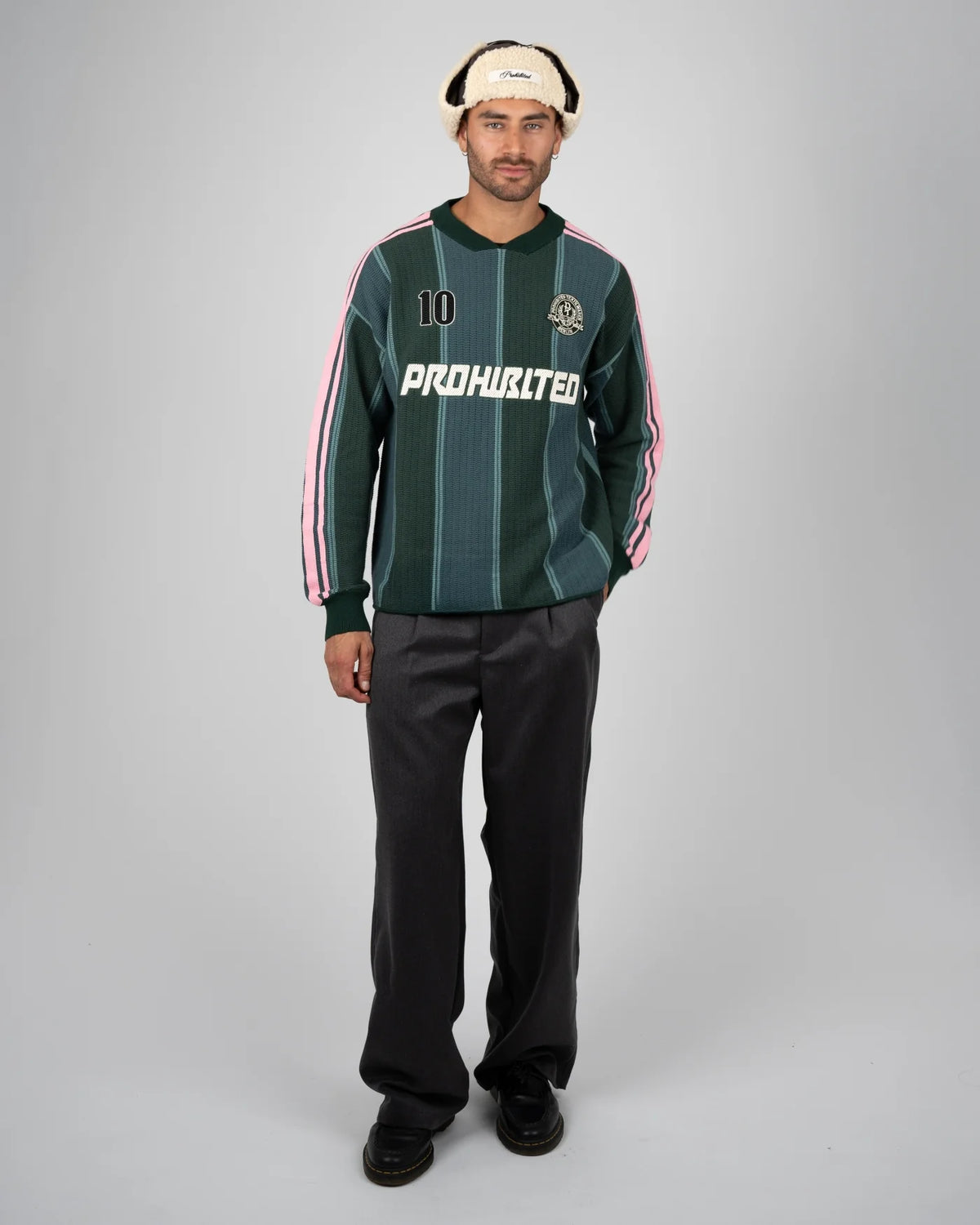 MAGLIONE A RIGHE IN COTONE VERDE