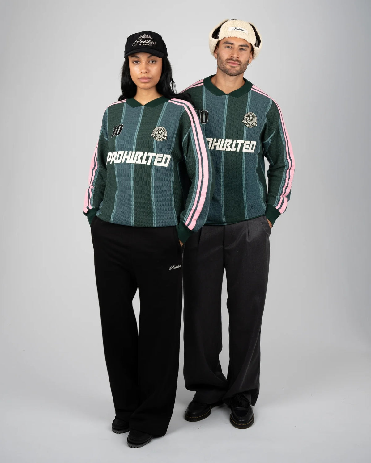 MAGLIONE A RIGHE IN COTONE VERDE