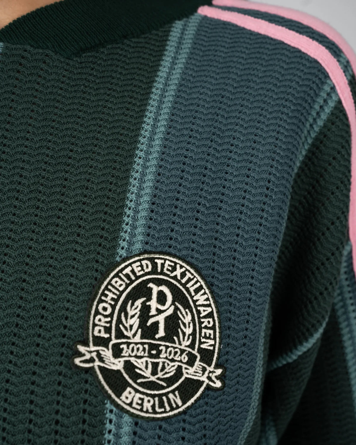 MAGLIONE A RIGHE IN COTONE VERDE