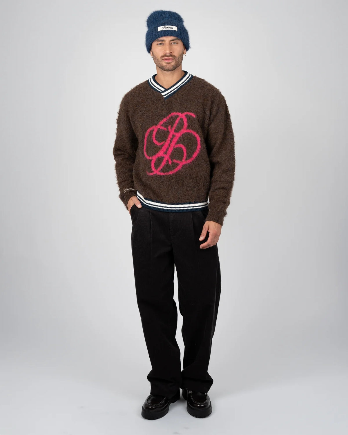 MAGLIONE FUZZY OVERSIZED FIT MARRONE