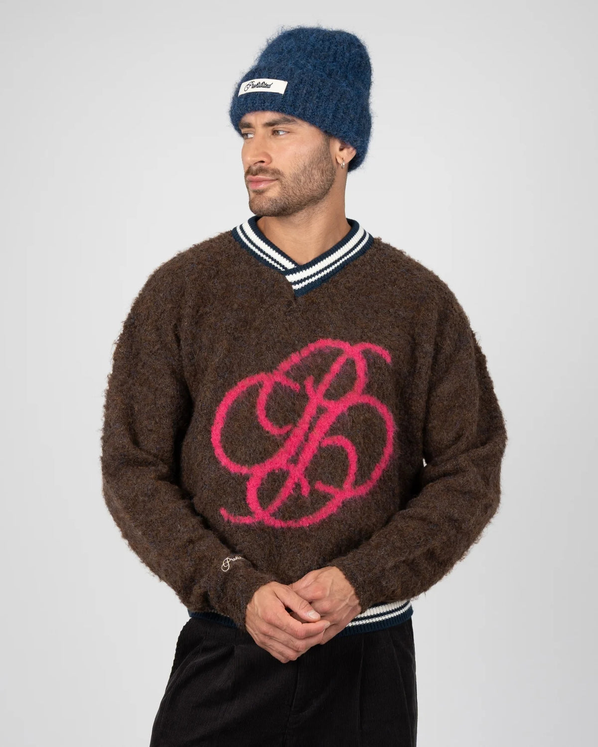 MAGLIONE FUZZY OVERSIZED FIT MARRONE