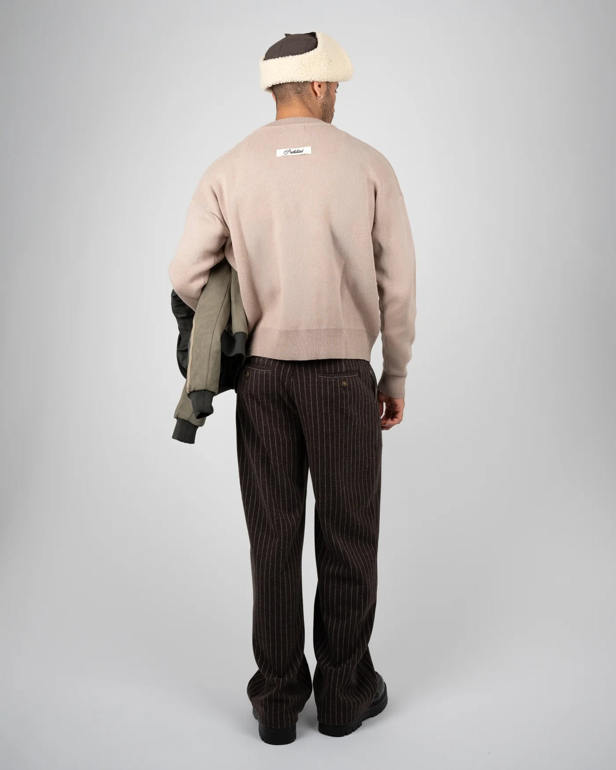 MAGLIONE OVERSIZED FIT IN COTONE STONE