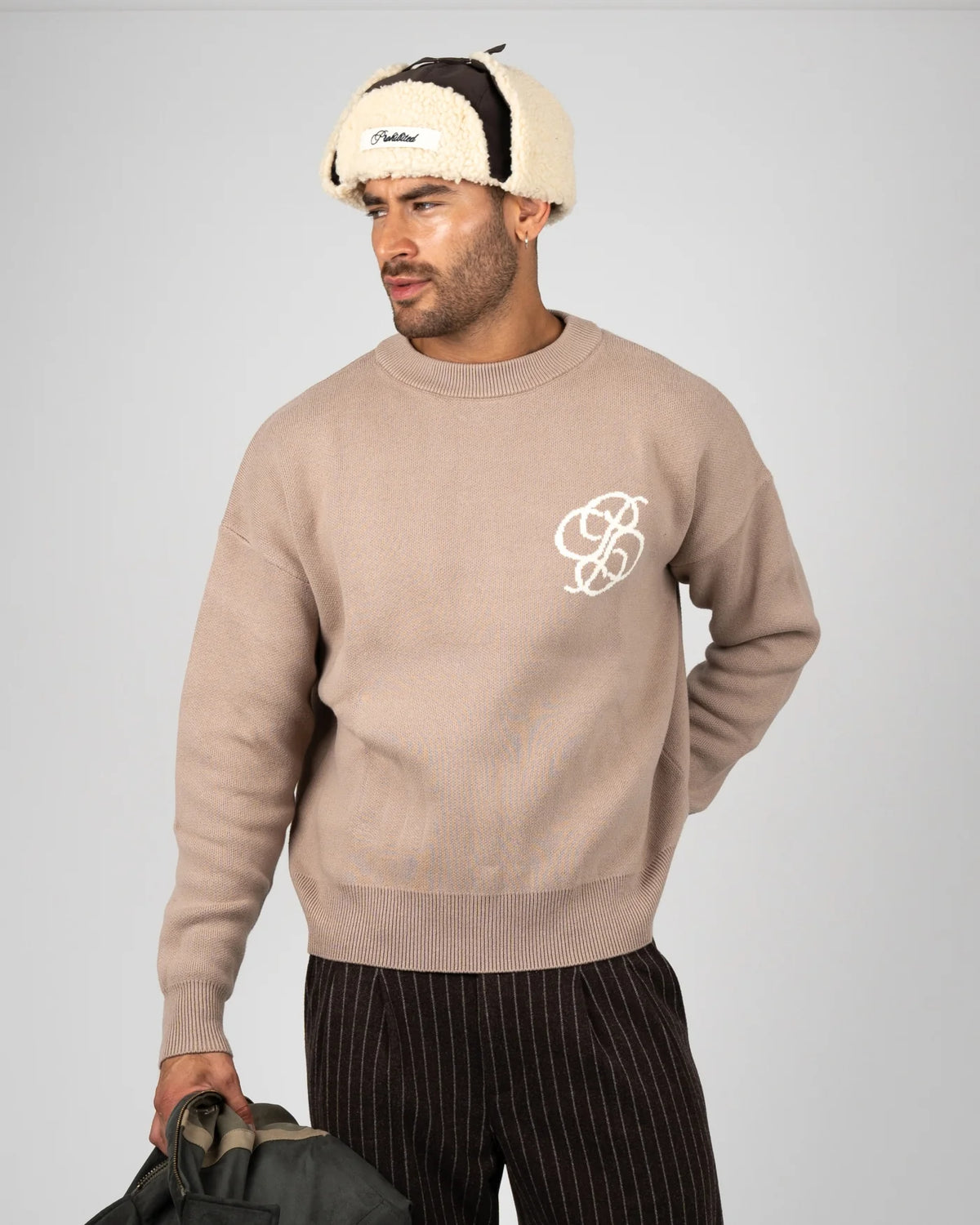 MAGLIONE OVERSIZED FIT IN COTONE STONE