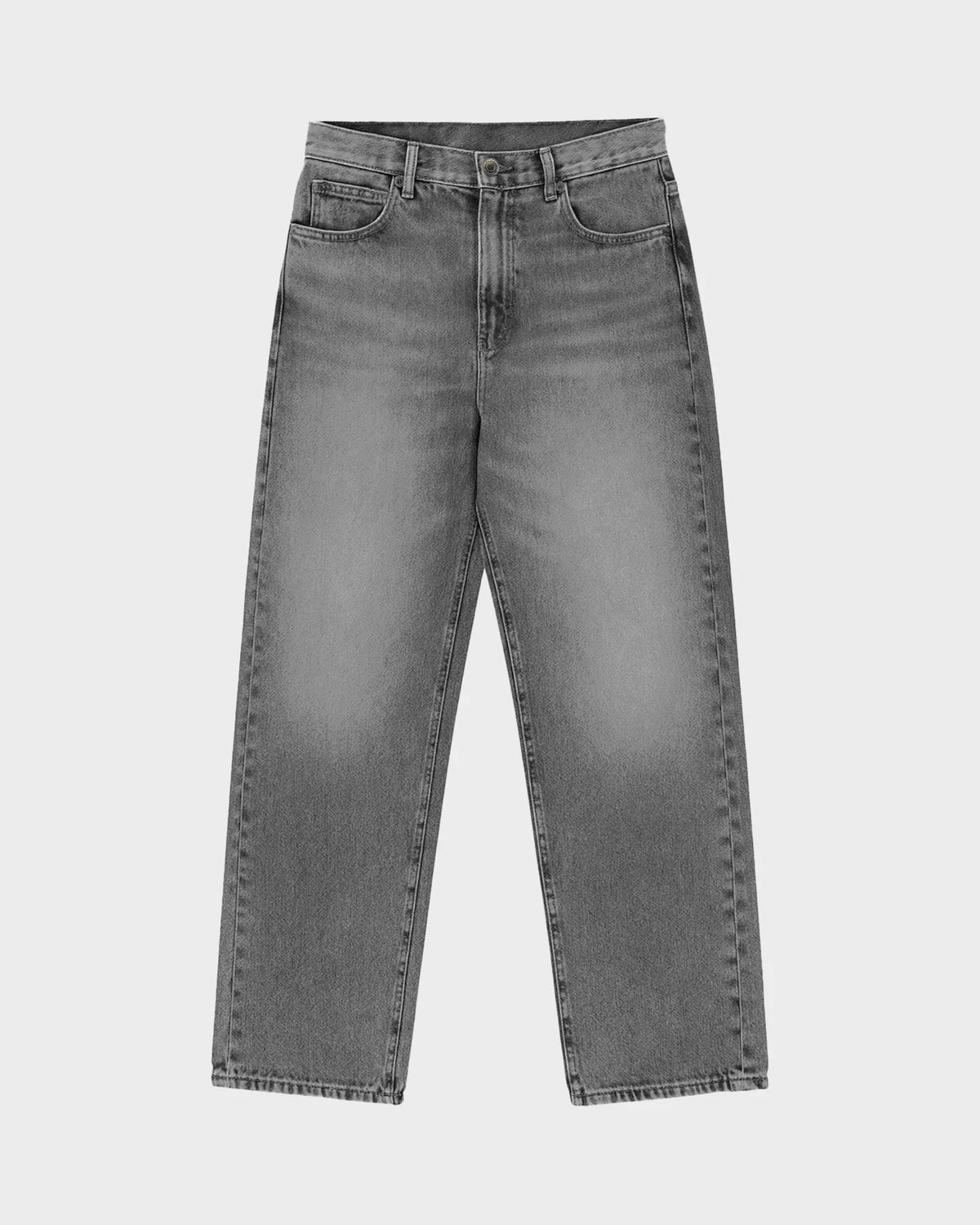 JEANS RELAXED FIT IN COTONE GRIGIO WASHED