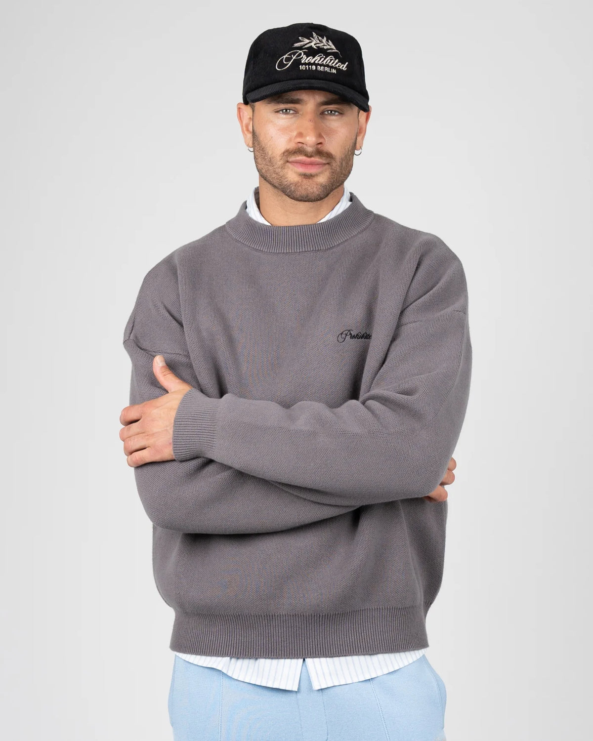 MAGLIONE OVERSIZED FIT IN COTONE GRIGIO
