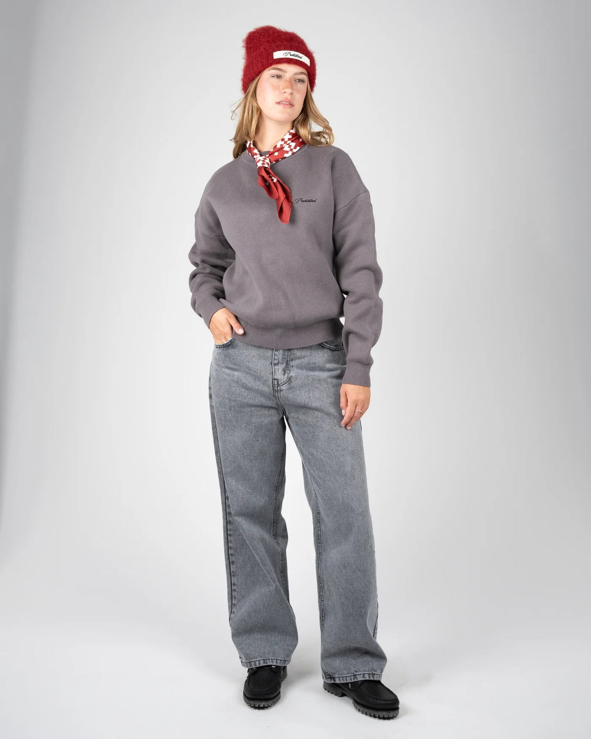 MAGLIONE OVERSIZED FIT IN COTONE GRIGIO