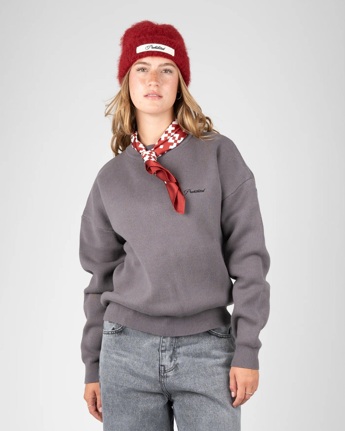 MAGLIONE OVERSIZED FIT IN COTONE GRIGIO