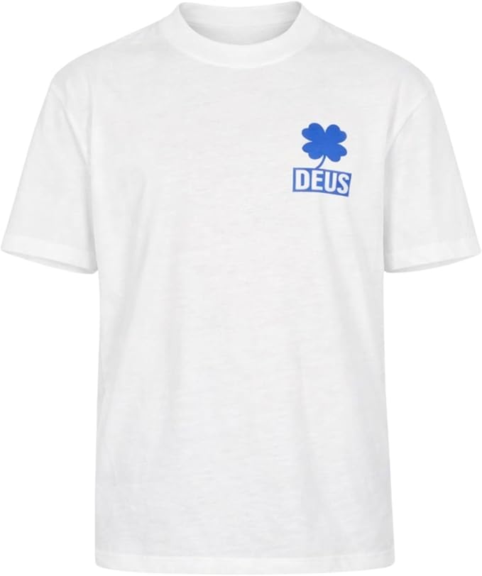 T-SHIRT QUADRIFOGLIO IN COTONE BIANCO VINTAGE